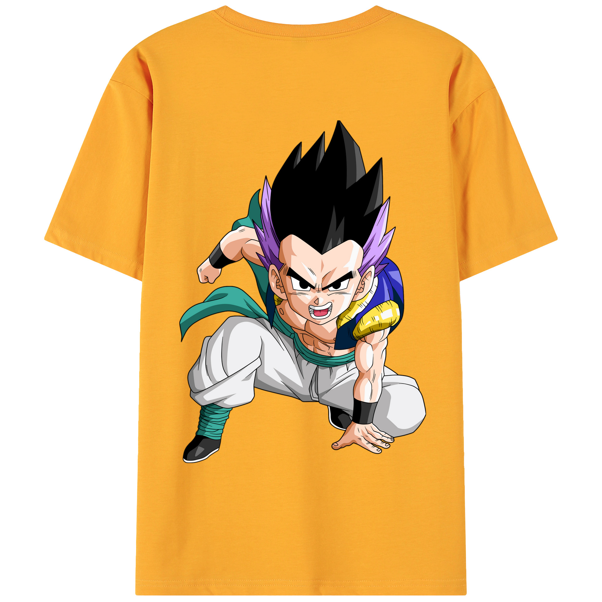 （画像用） ドラゴンボール 孫 悟飯（そんごはん）DRAGON BALL Son Gohan 綿100％ メンズ半袖Tシャツ（バックプリント） 通気性