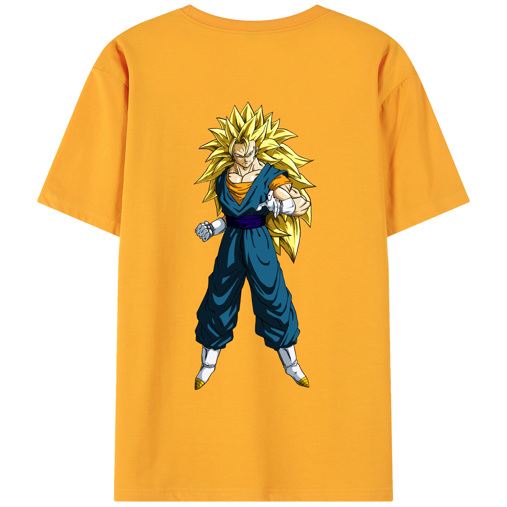 （画像用） ドラゴンボール ベジット DRAGON BALL Vegetto 綿100％ メンズ半袖Tシャツ（バックプリント） 通気性