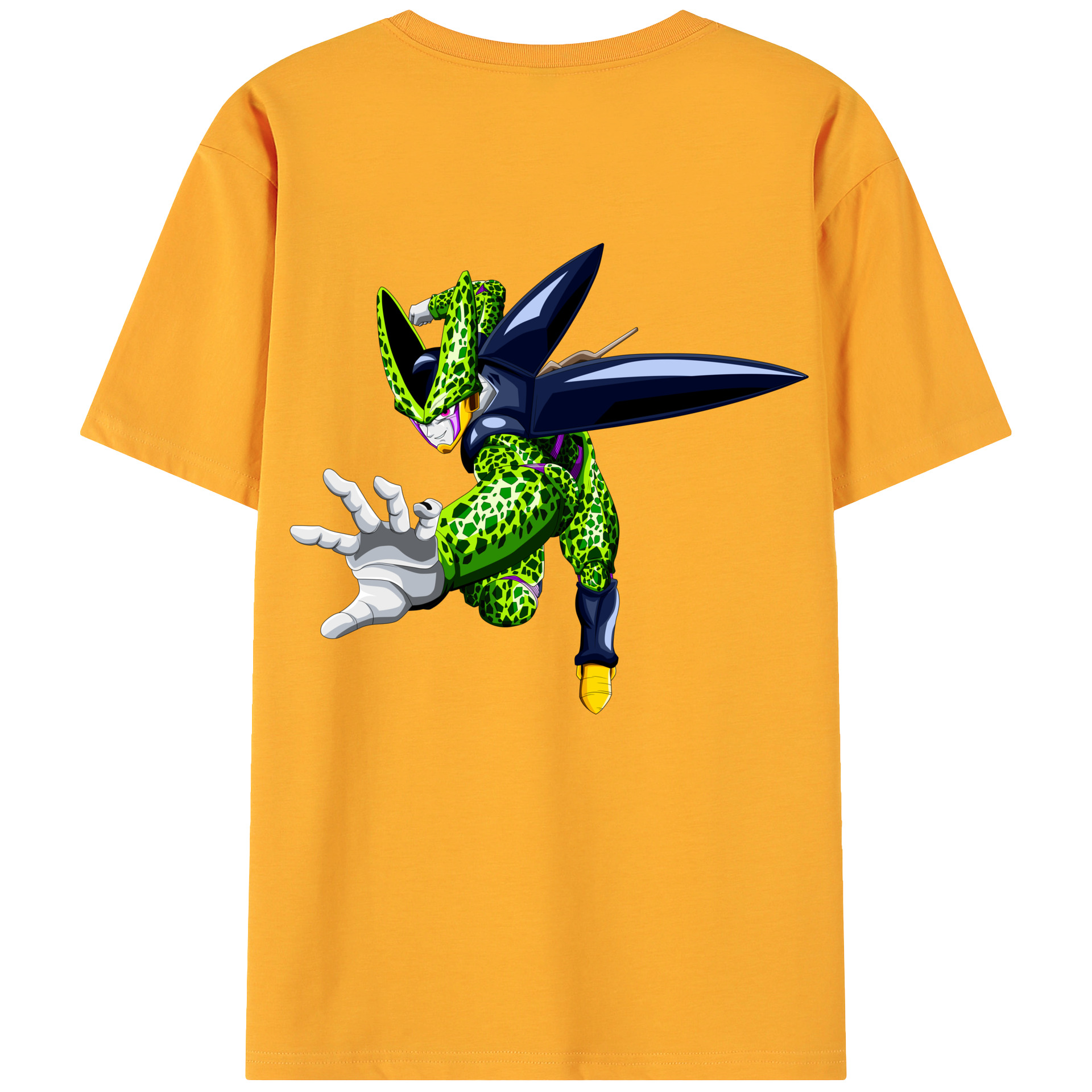 （画像用） ドラゴンボール セル DRAGON BALL Cell 綿100％ メンズ半袖Tシャツ（バックプリント） 通気性