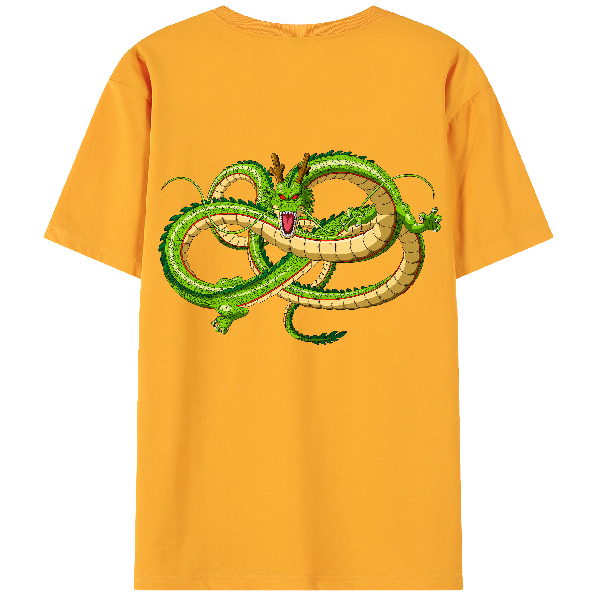 （画像用） ドラゴンボール 神龍 シェンロン DRAGON BALL Shenron 綿100％ メンズ半袖Tシャツ（バックプリント） 通気性