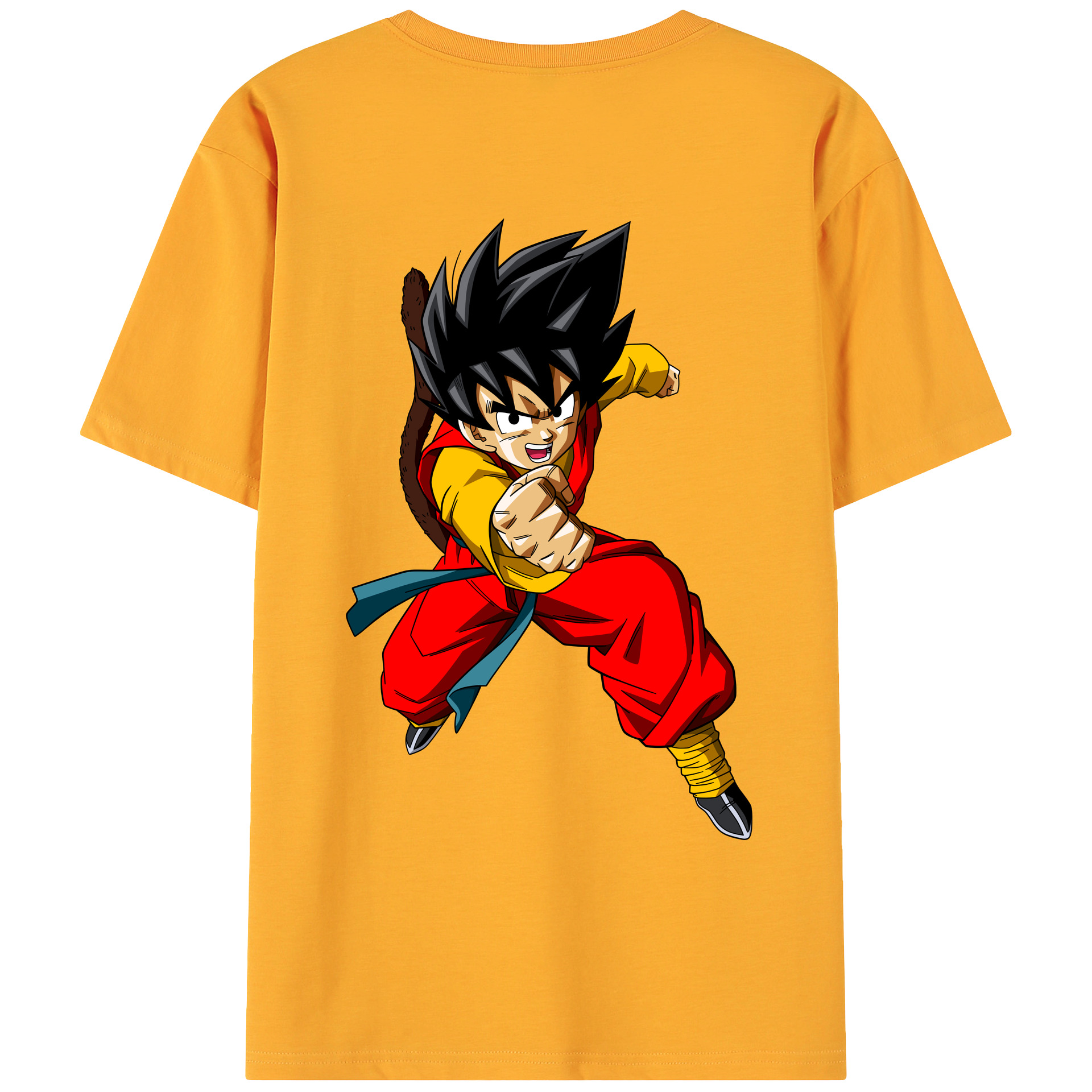 （画像用） ドラゴンボール 孫悟空（そん ごくう）Son Goku カカロット DRAGON BALL Kakarotto 綿100％ メンズ半袖Tシャツ（バックプリント） 通気性