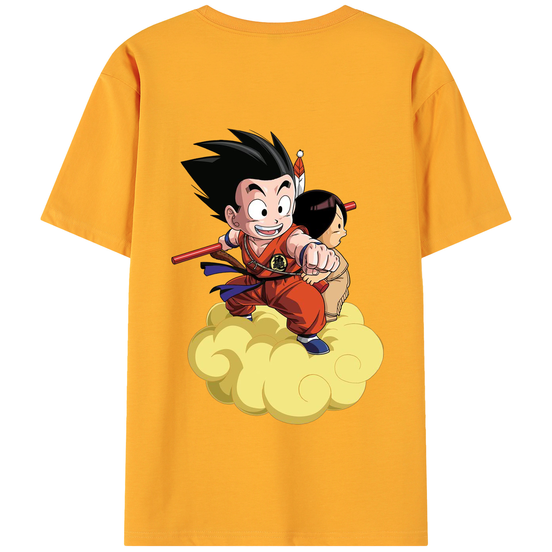 （画像用） ドラゴンボール 孫悟空（そん ごくう）Son Goku カカロット DRAGON BALL Kakarotto 綿100％ メンズ半袖Tシャツ（バックプリント） 通気性