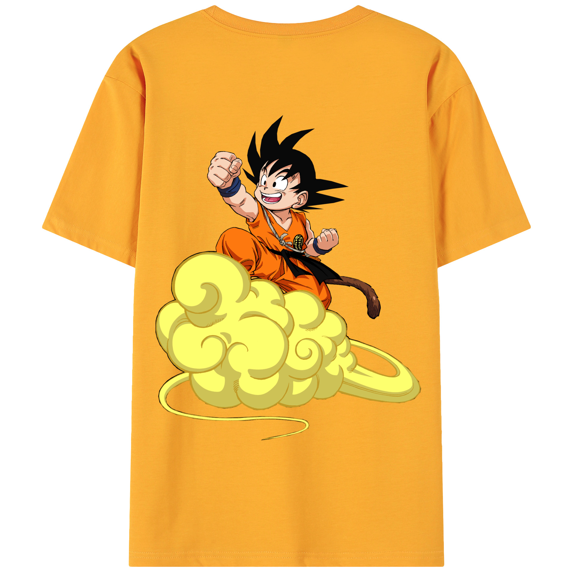 （画像用） ドラゴンボール 孫悟空（そん ごくう）Son Goku カカロット DRAGON BALL Kakarotto 綿100％ メンズ半袖Tシャツ（バックプリント） 通気性