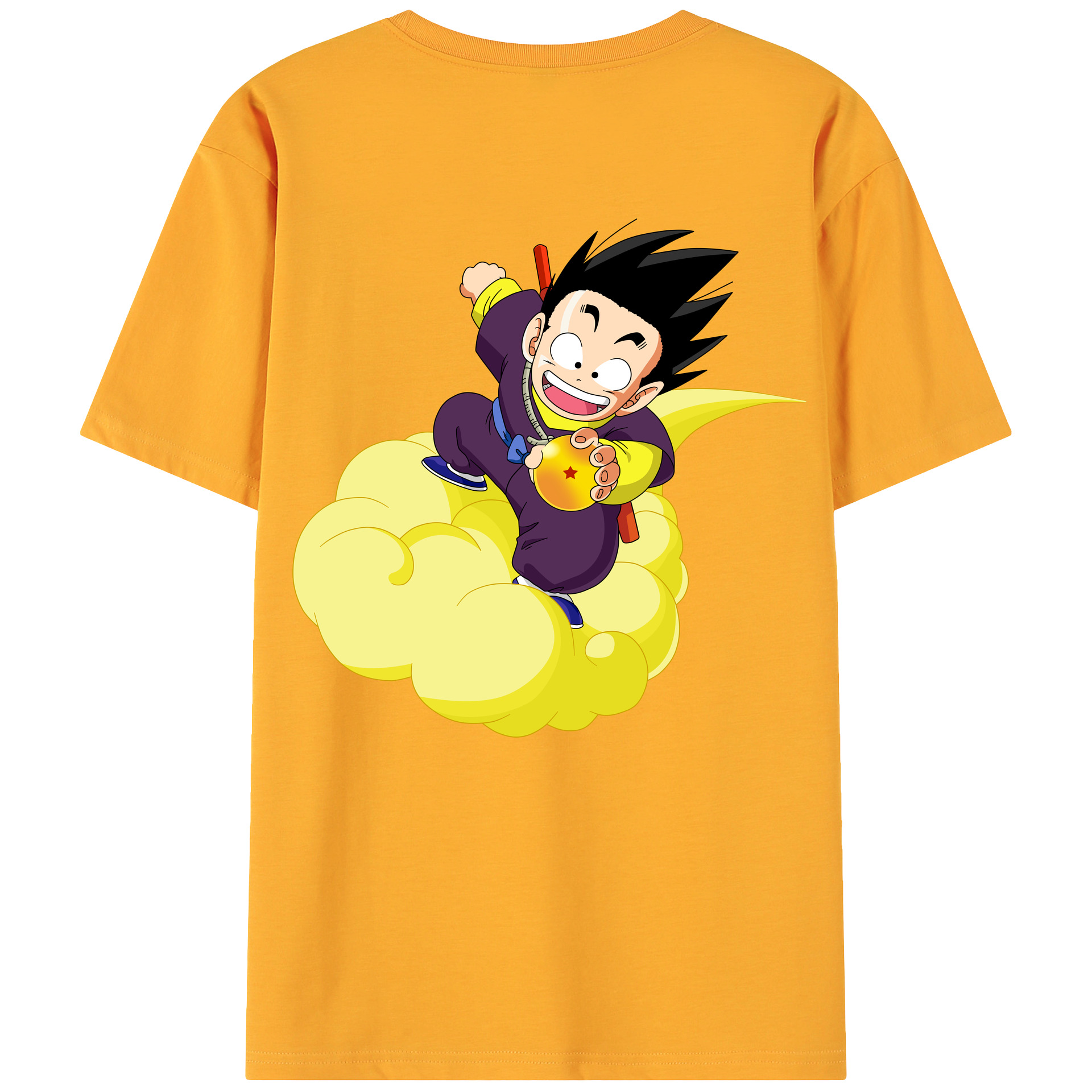 （画像用） ドラゴンボール 孫悟空（そん ごくう）Son Goku カカロット DRAGON BALL Kakarotto 綿100％ メンズ半袖Tシャツ（バックプリント） 通気性