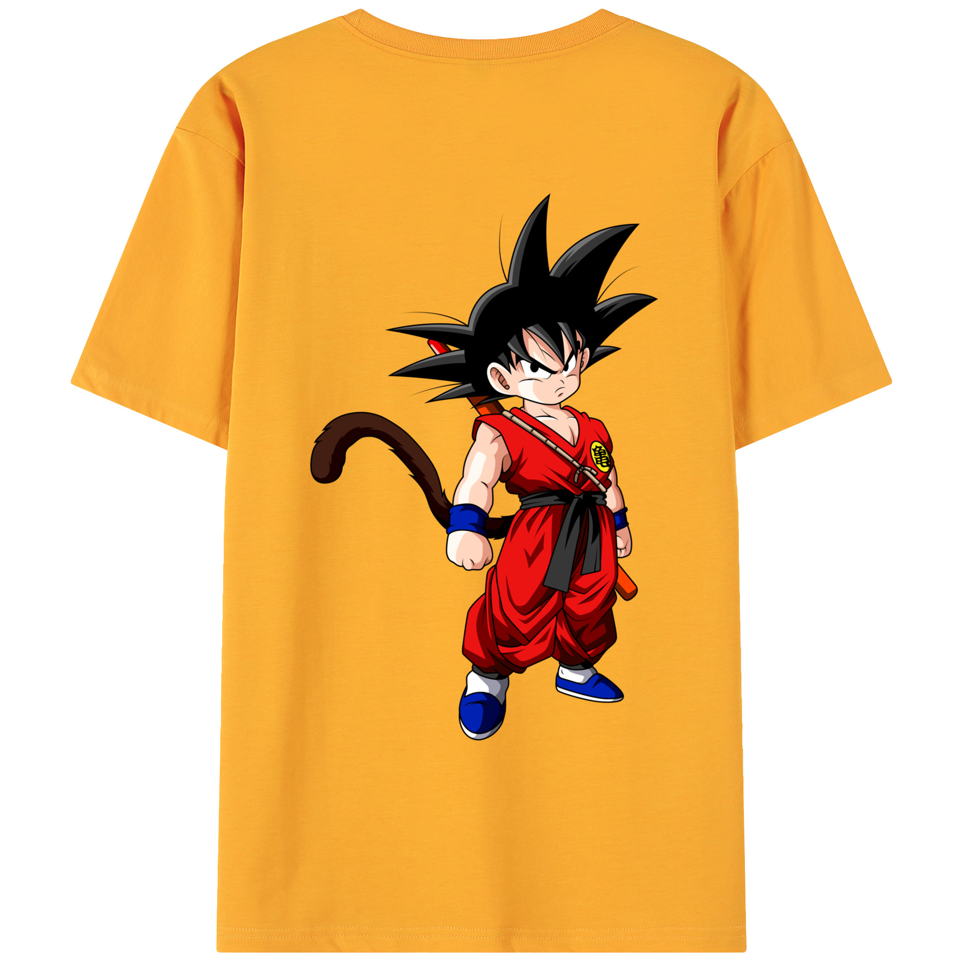 （画像用） ドラゴンボール 孫悟空（そん ごくう）Son Goku カカロット DRAGON BALL Kakarotto 綿100％ メンズ半袖Tシャツ（バックプリント） 通気性