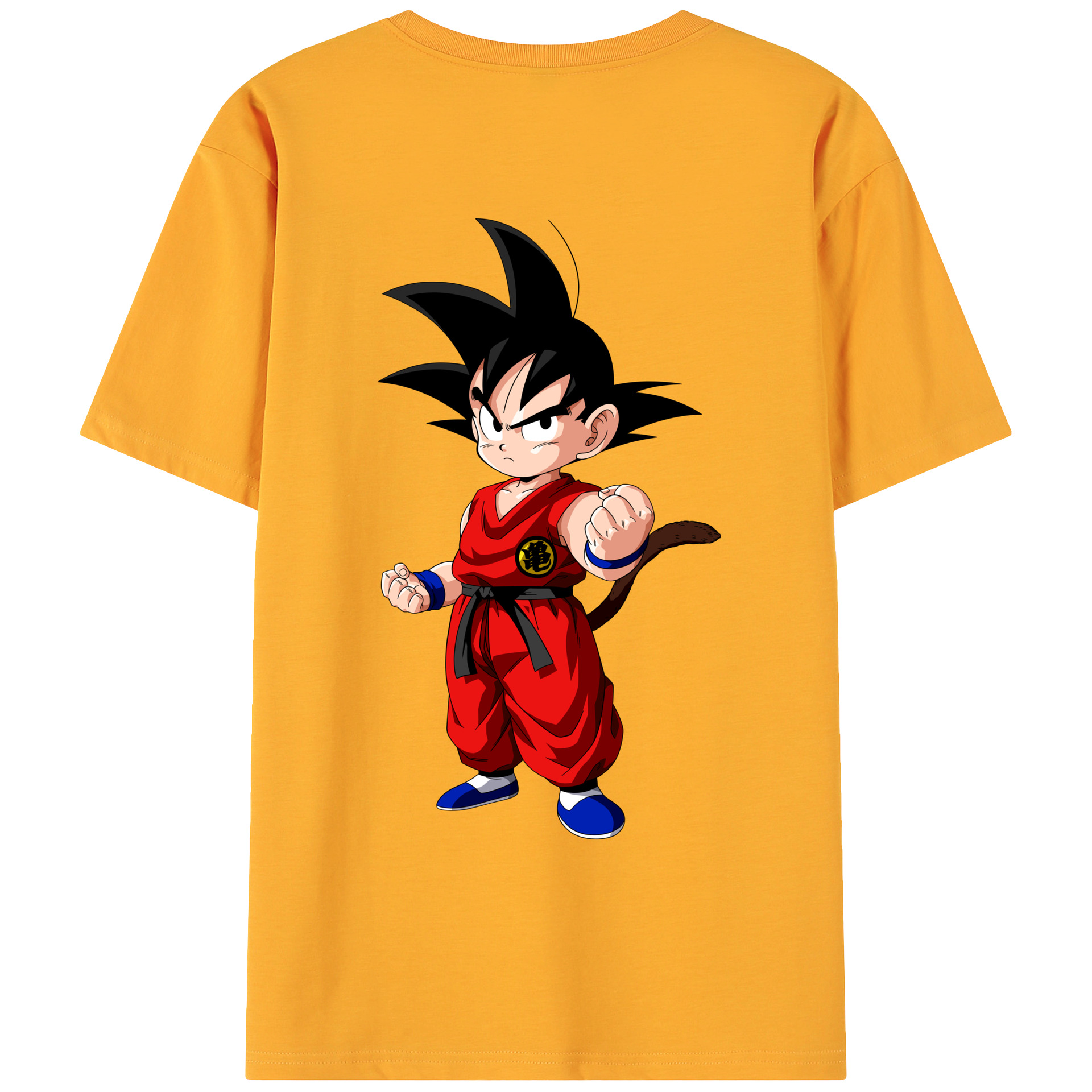 （画像用） ドラゴンボール 孫悟空（そん ごくう）Son Goku カカロット DRAGON BALL Kakarotto 綿100％ メンズ半袖Tシャツ（バックプリント） 通気性