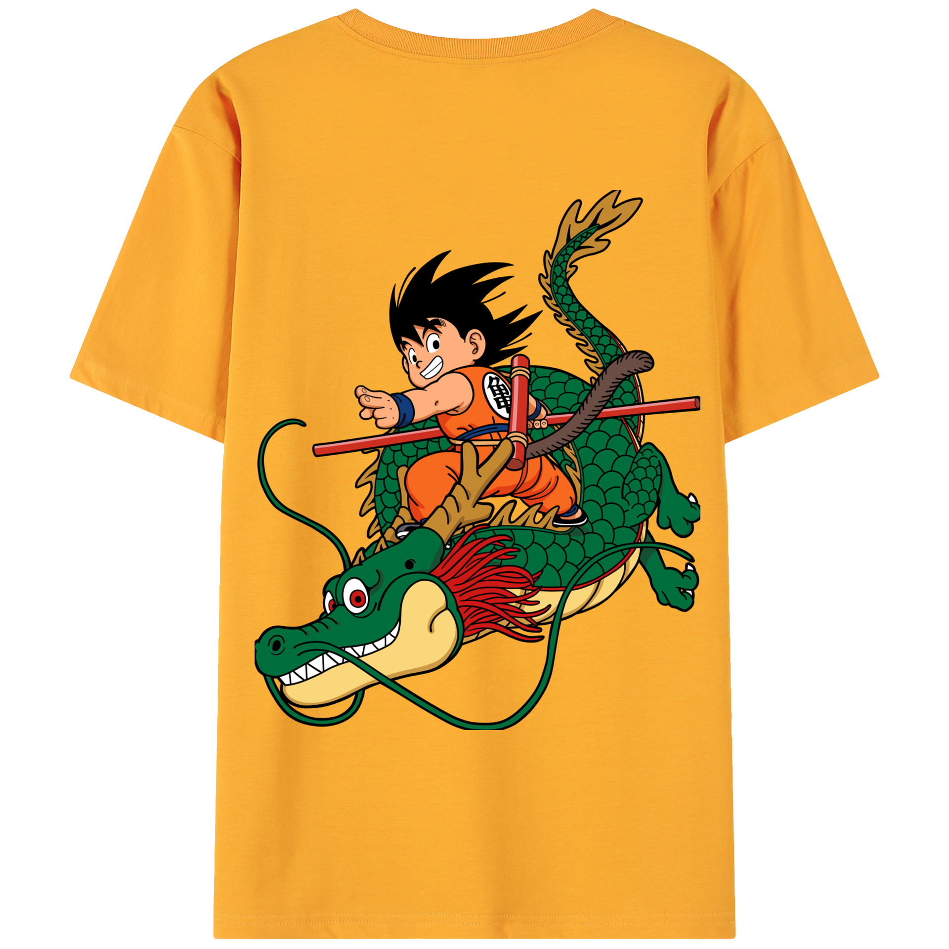 （画像用） ドラゴンボール 孫悟空（そん ごくう）Son Goku カカロット DRAGON BALL Kakarotto 綿100％ メンズ半袖Tシャツ（バックプリント） 通気性