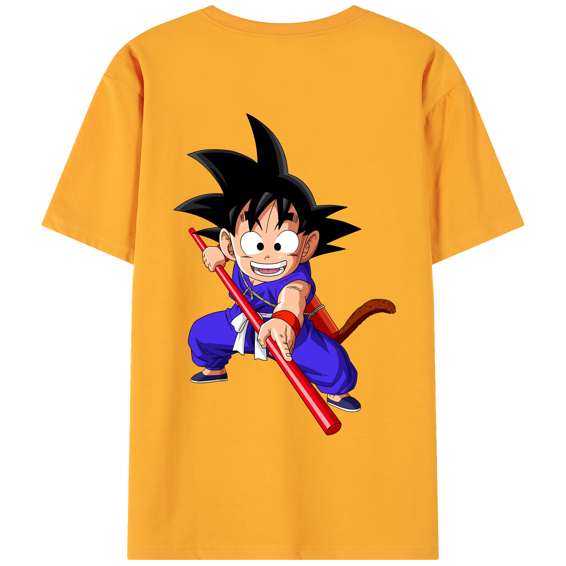 （画像用） ドラゴンボール 孫悟空（そん ごくう）Son Goku カカロット DRAGON BALL Kakarotto 綿100％ メンズ半袖Tシャツ（バックプリント） 通気性