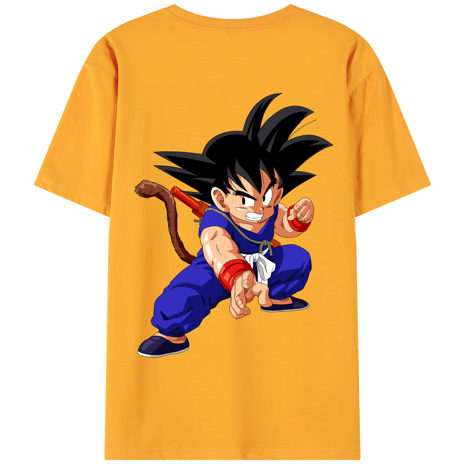 （画像用） ドラゴンボール 孫悟空（そん ごくう）Son Goku カカロット DRAGON BALL Kakarotto 綿100％ メンズ半袖Tシャツ（バックプリント） 通気性