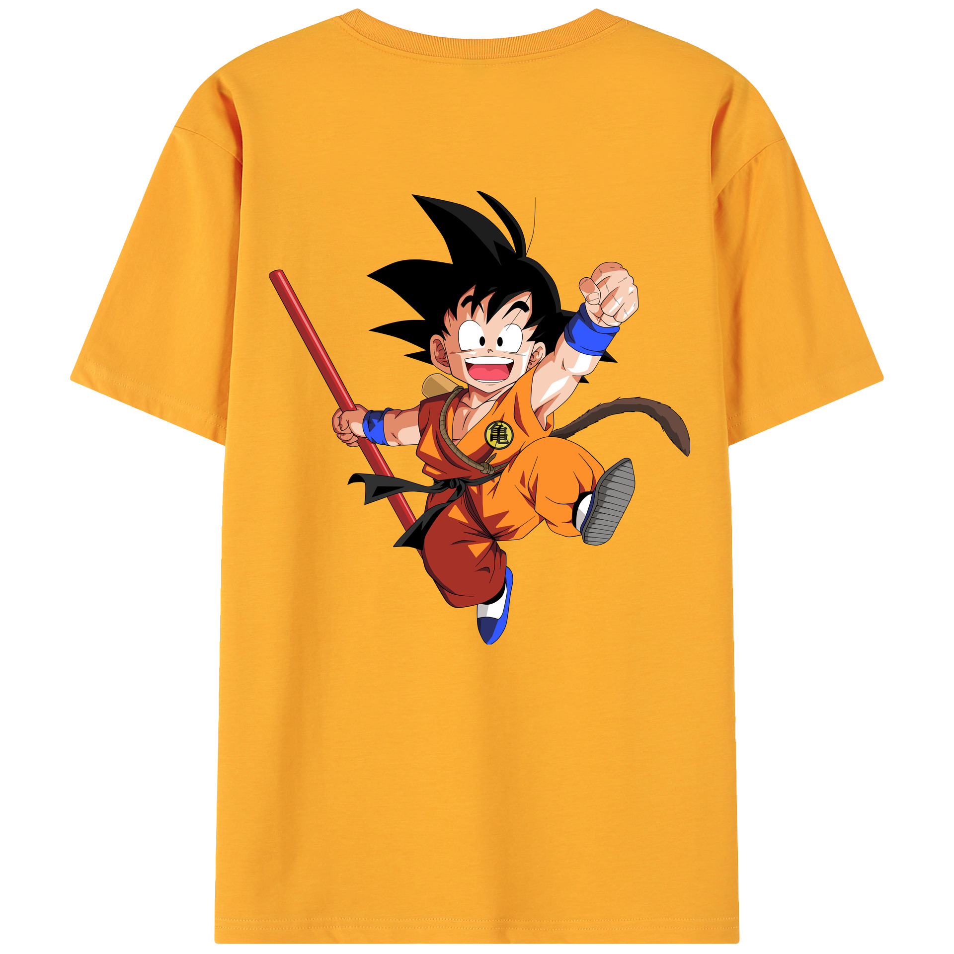 （画像用） ドラゴンボール 孫悟空（そん ごくう）Son Goku カカロット DRAGON BALL Kakarotto 綿100％ メンズ半袖Tシャツ（バックプリント） 通気性