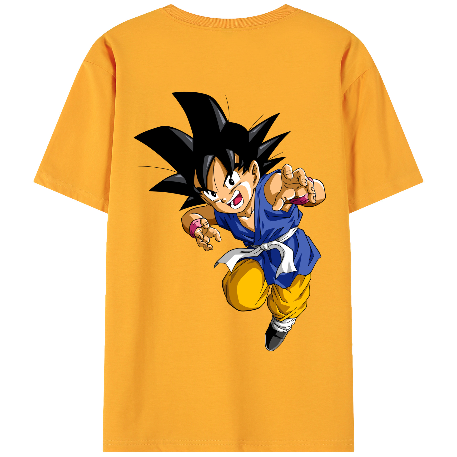（画像用） ドラゴンボール 孫悟空（そん ごくう）Son Goku カカロット DRAGON BALL Kakarotto 綿100％ メンズ半袖Tシャツ（バックプリント） 通気性