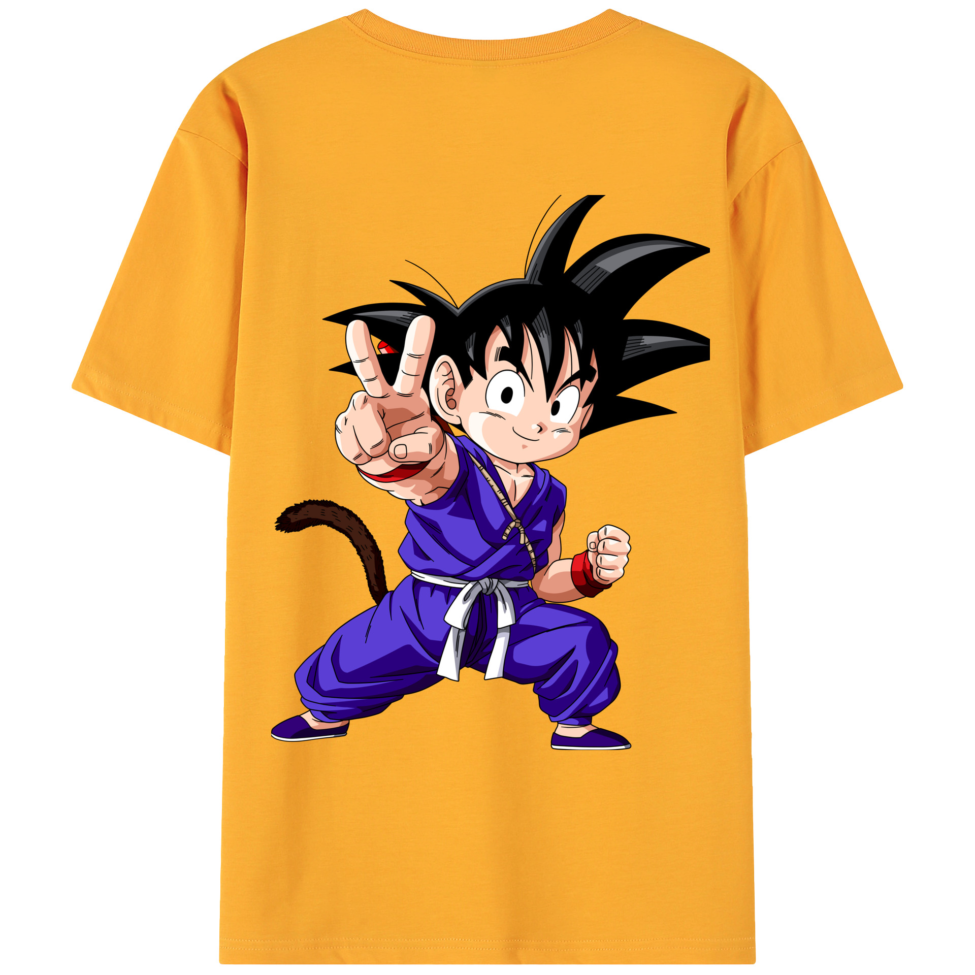 （画像用） ドラゴンボール 孫悟空（そん ごくう）Son Goku カカロット DRAGON BALL Kakarotto 綿100％ メンズ半袖Tシャツ（バックプリント） 通気性