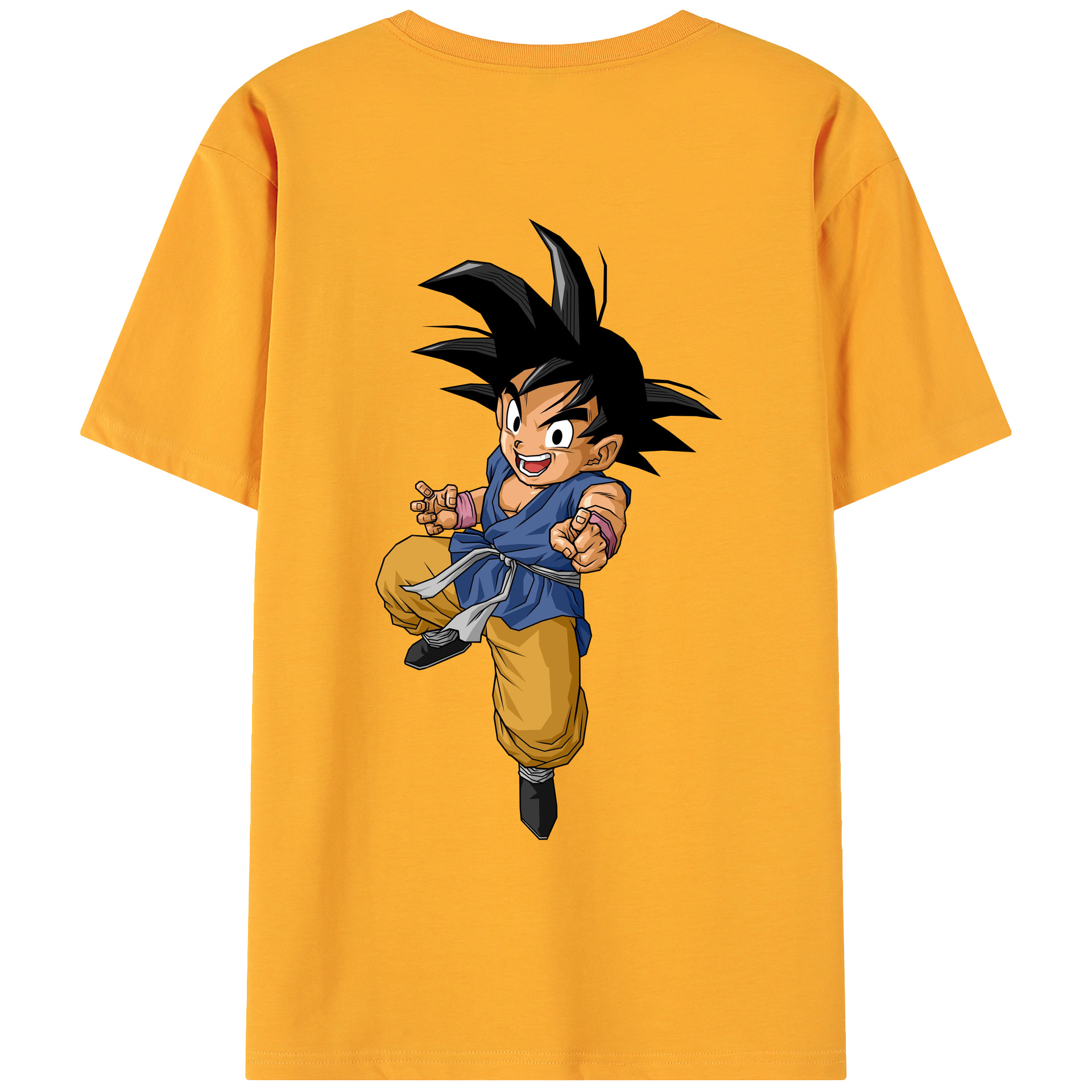 （画像用） ドラゴンボール 孫悟空（そん ごくう）Son Goku カカロット DRAGON BALL Kakarotto 綿100％ メンズ半袖Tシャツ（バックプリント） 通気性