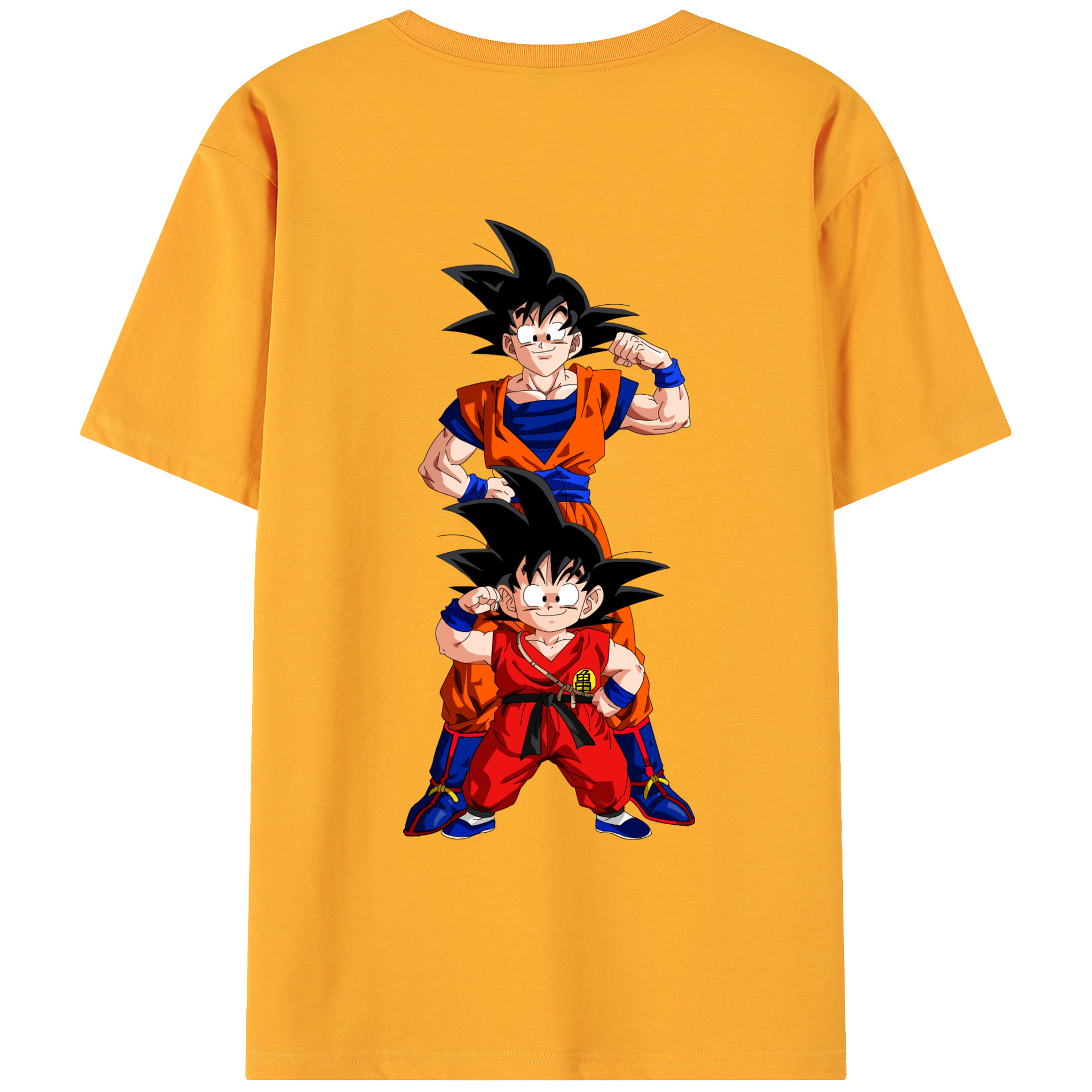 （画像用） ドラゴンボール 孫悟空（そん ごくう）Son Goku カカロット DRAGON BALL Kakarotto 綿100％ メンズ半袖Tシャツ（バックプリント） 通気性