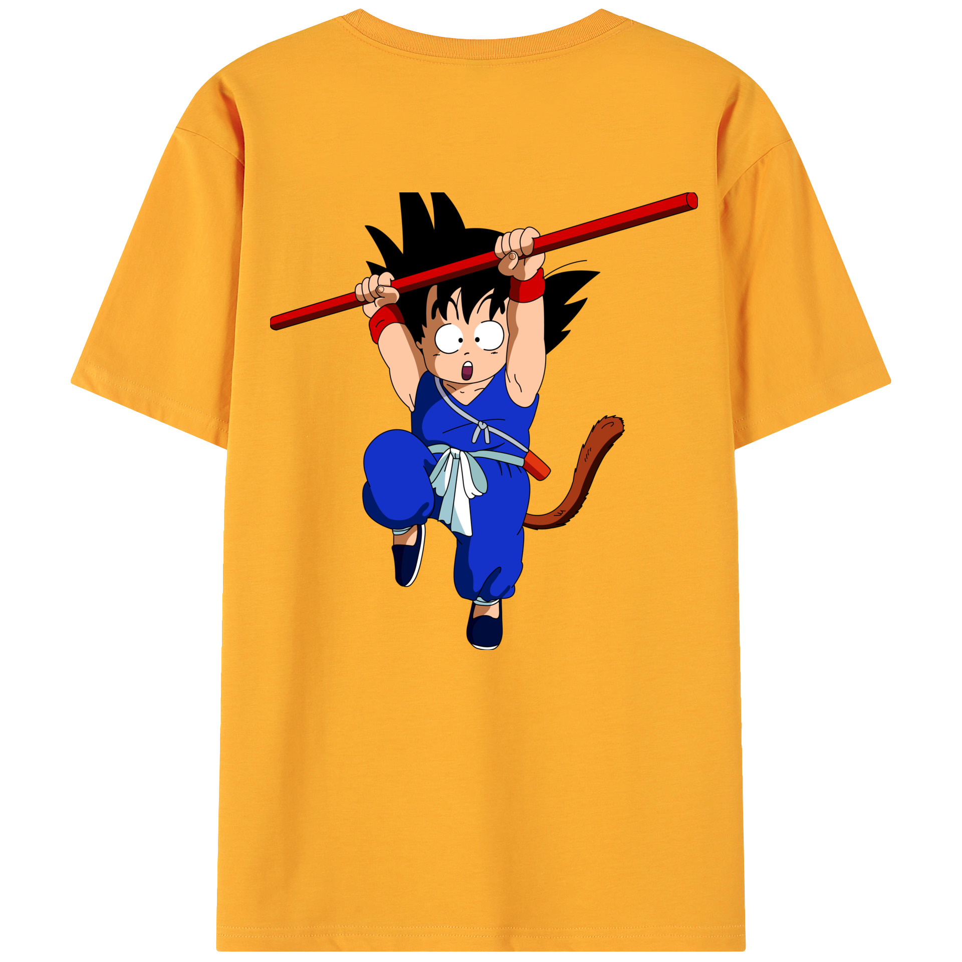 （画像用） ドラゴンボール 孫悟空（そん ごくう）Son Goku カカロット DRAGON BALL Kakarotto 綿100％ メンズ半袖Tシャツ（バックプリント） 通気性