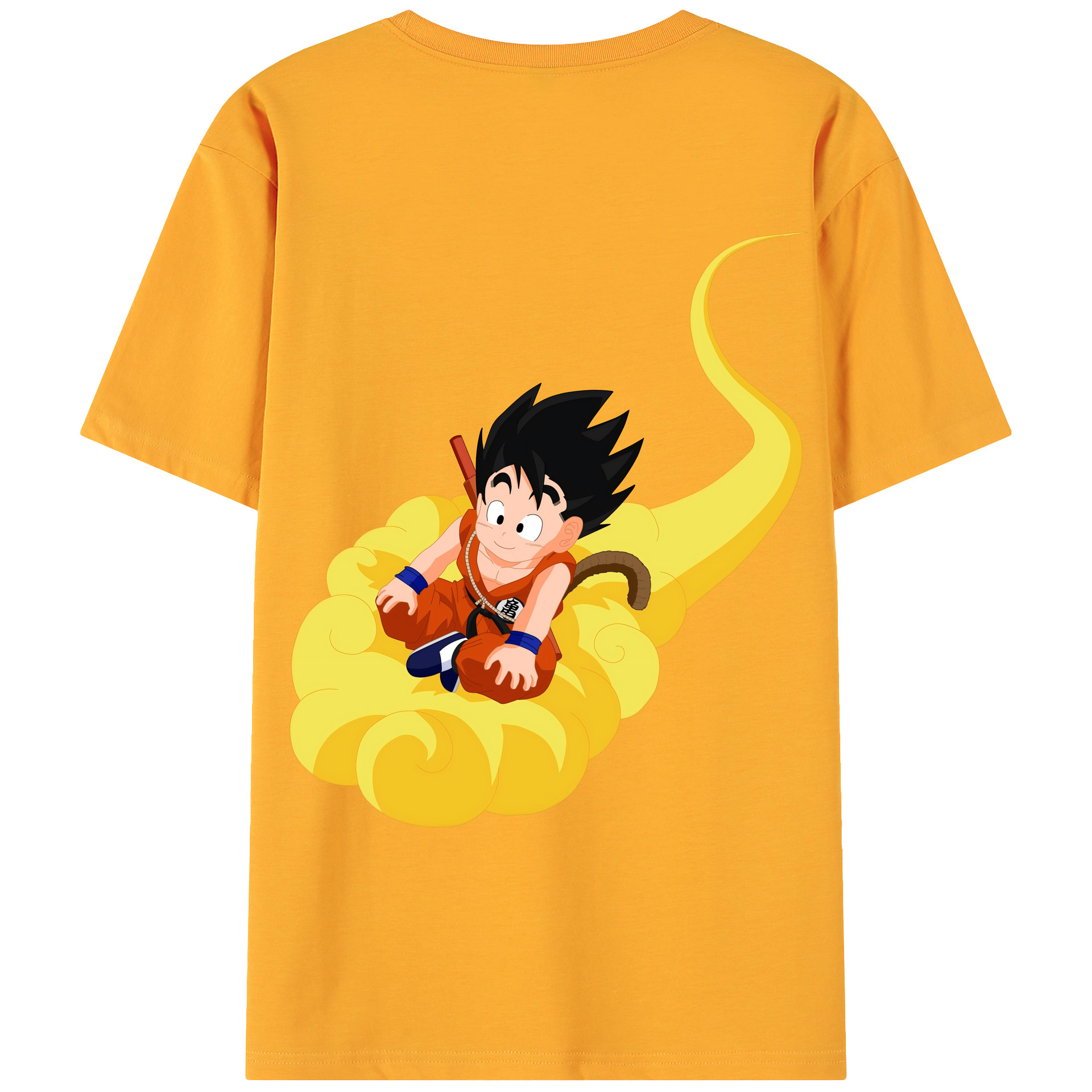 （画像用） ドラゴンボール 孫悟空（そん ごくう）Son Goku カカロット DRAGON BALL Kakarotto 綿100％ メンズ半袖Tシャツ（バックプリント） 通気性