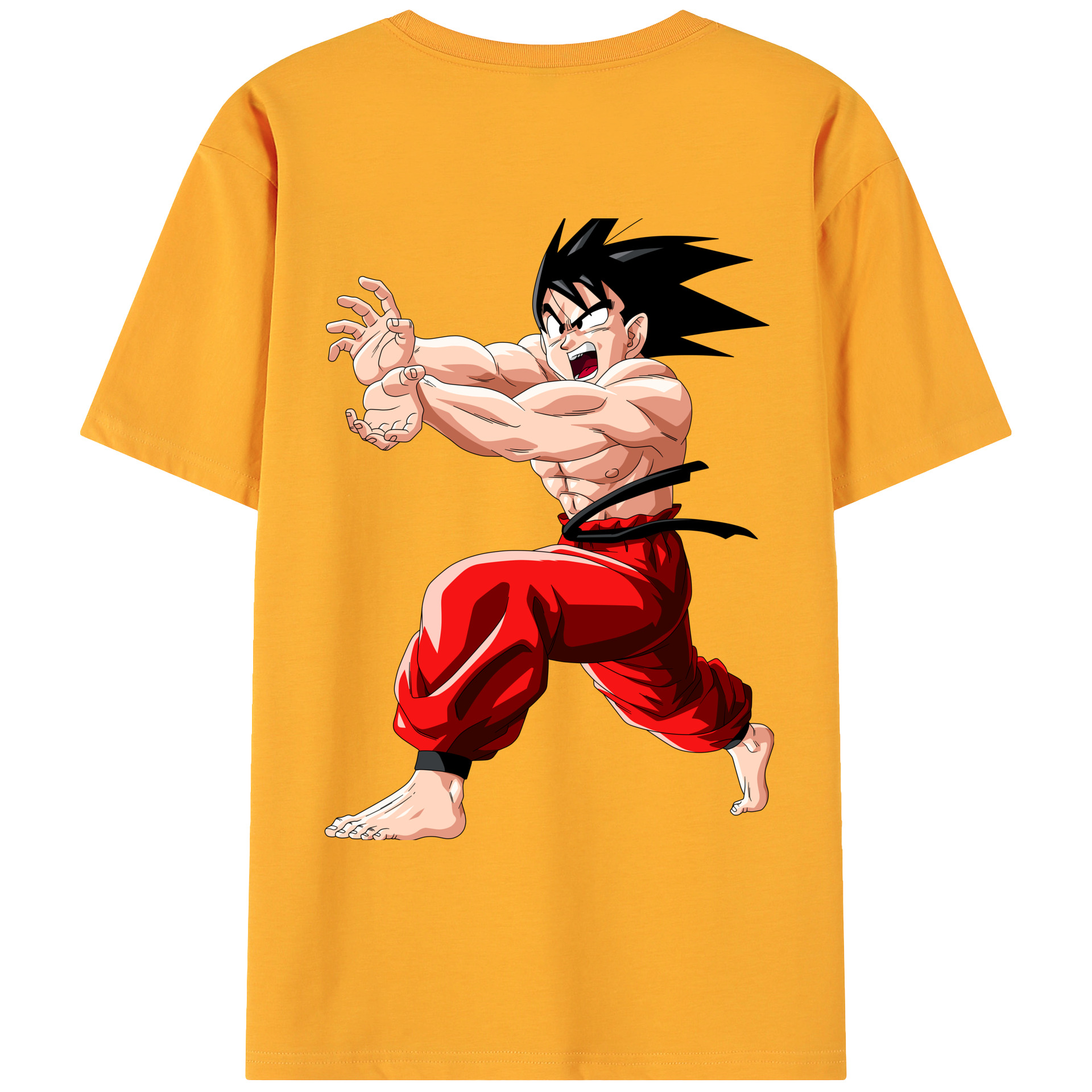 （画像用） ドラゴンボール 孫悟空（そん ごくう）Son Goku カカロット DRAGON BALL Kakarotto 綿100％ メンズ半袖Tシャツ（バックプリント） 通気性