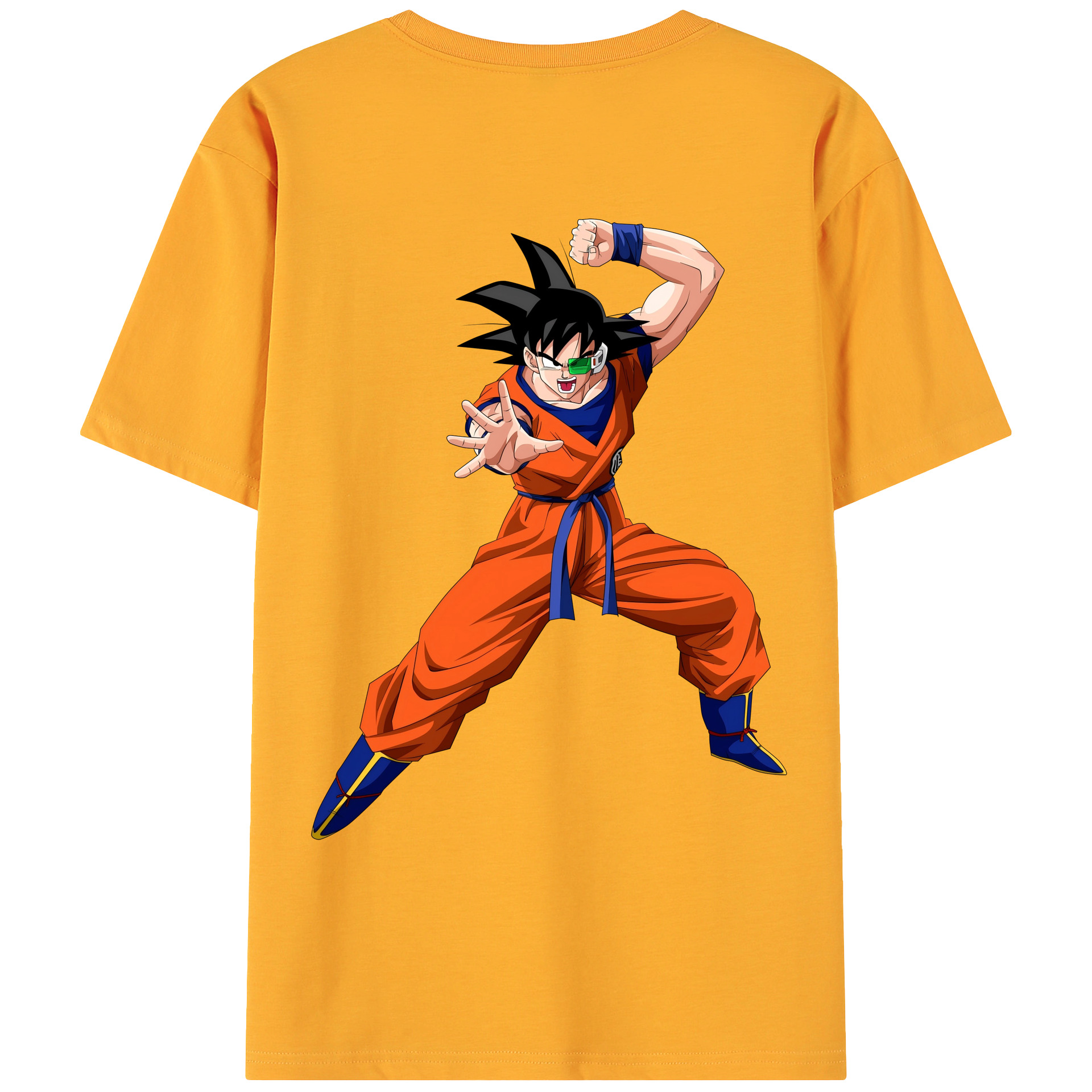 （画像用） ドラゴンボール 孫悟空（そん ごくう）Son Goku カカロット DRAGON BALL Kakarotto 綿100％ メンズ半袖Tシャツ（バックプリント） 通気性