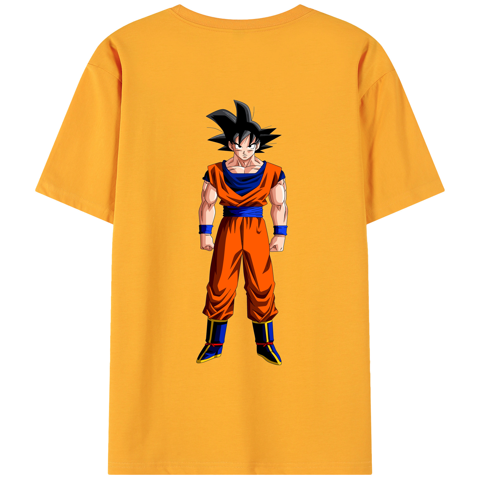 （画像用） ドラゴンボール 孫悟空（そん ごくう）Son Goku カカロット DRAGON BALL Kakarotto 綿100％ メンズ半袖Tシャツ（バックプリント） 通気性