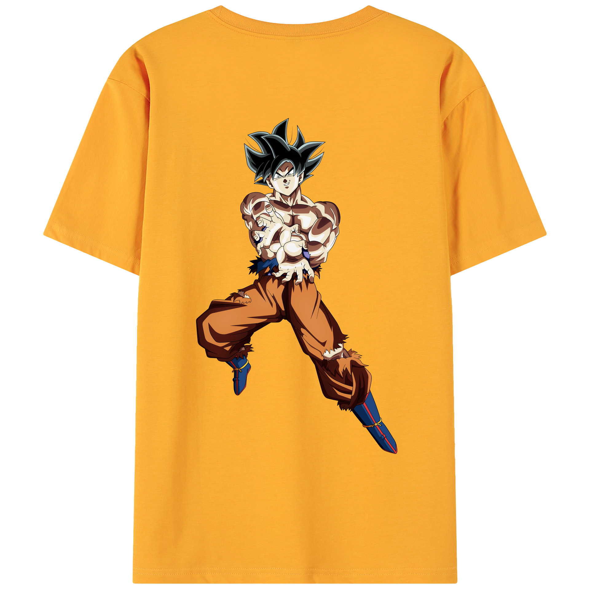 （画像用） ドラゴンボール 孫悟空（そん ごくう）Son Goku カカロット DRAGON BALL Kakarotto 綿100％ メンズ半袖Tシャツ（バックプリント） 通気性