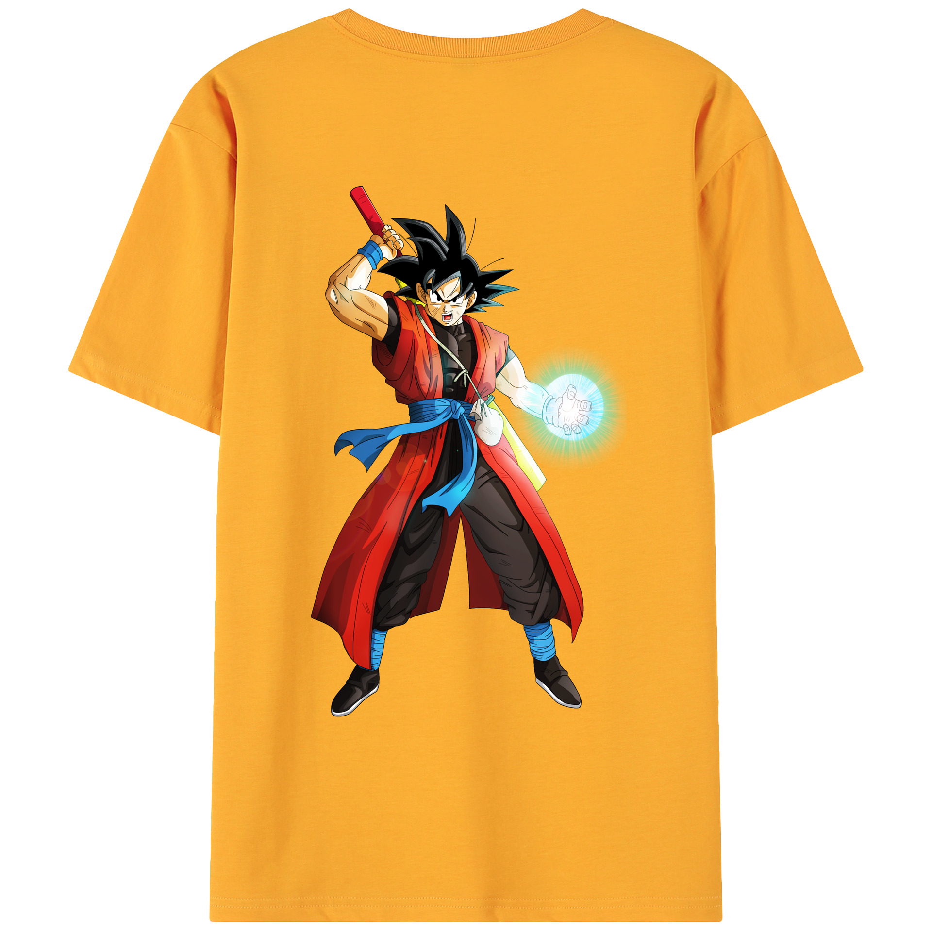 （画像用） ドラゴンボール 孫悟空（そん ごくう）Son Goku カカロット DRAGON BALL Kakarotto 綿100％ メンズ半袖Tシャツ（バックプリント） 通気性
