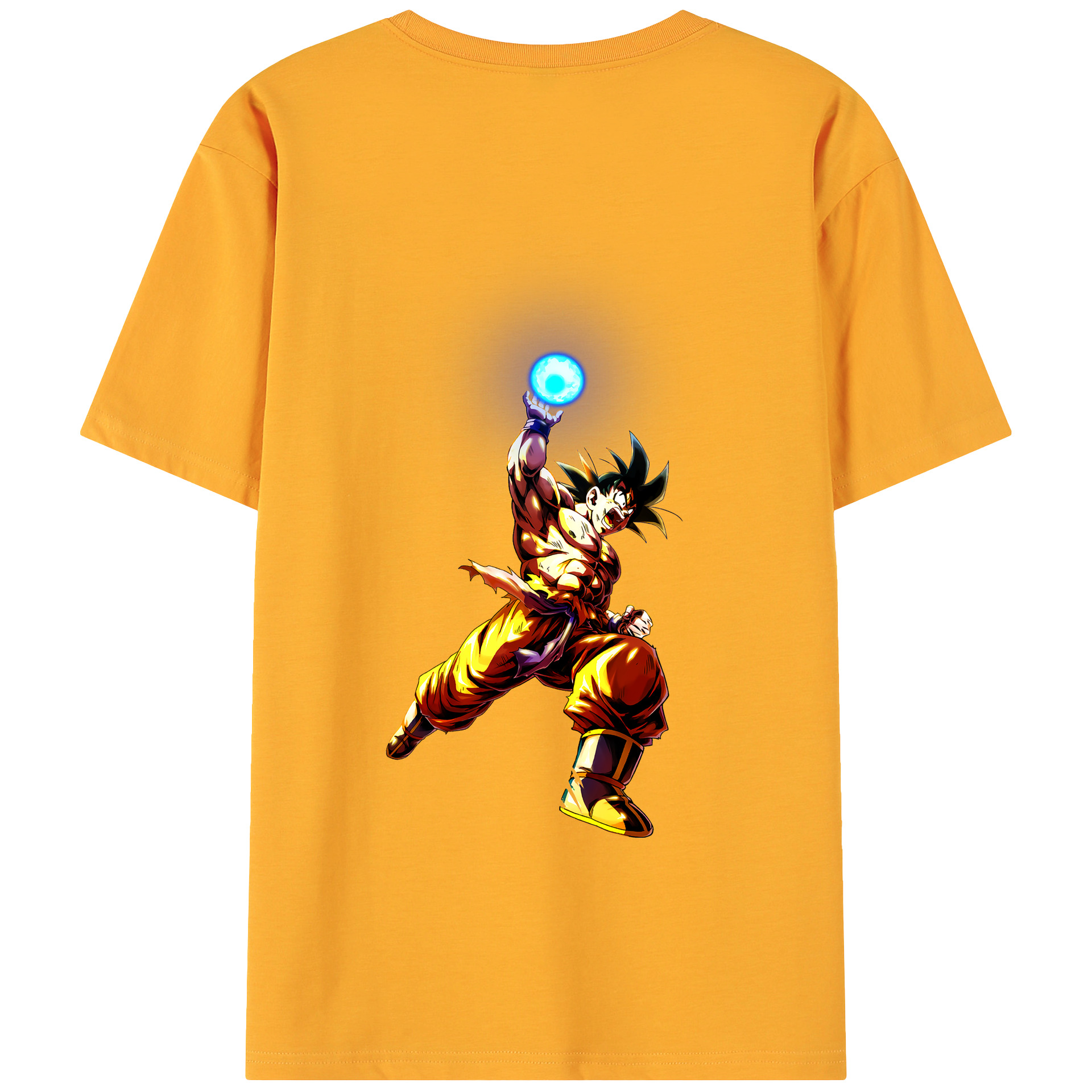 （画像用） ドラゴンボール 孫悟空（そん ごくう）Son Goku カカロット DRAGON BALL Kakarotto 綿100％ メンズ半袖Tシャツ（バックプリント） 通気性
