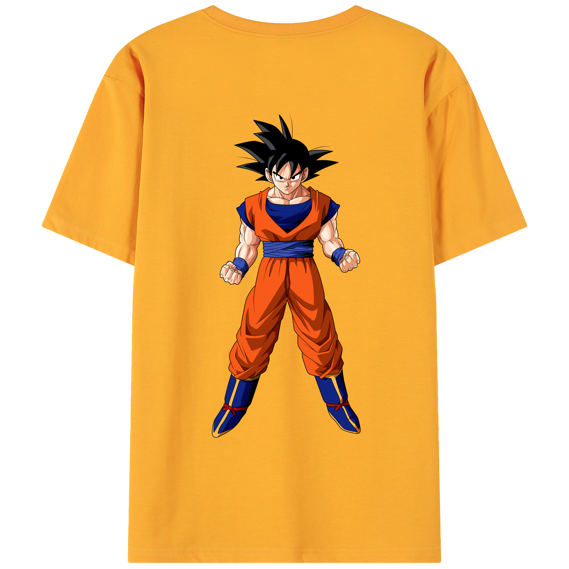 （画像用） ドラゴンボール 孫悟空（そん ごくう）Son Goku カカロット DRAGON BALL Kakarotto 綿100％ メンズ半袖Tシャツ（バックプリント） 通気性