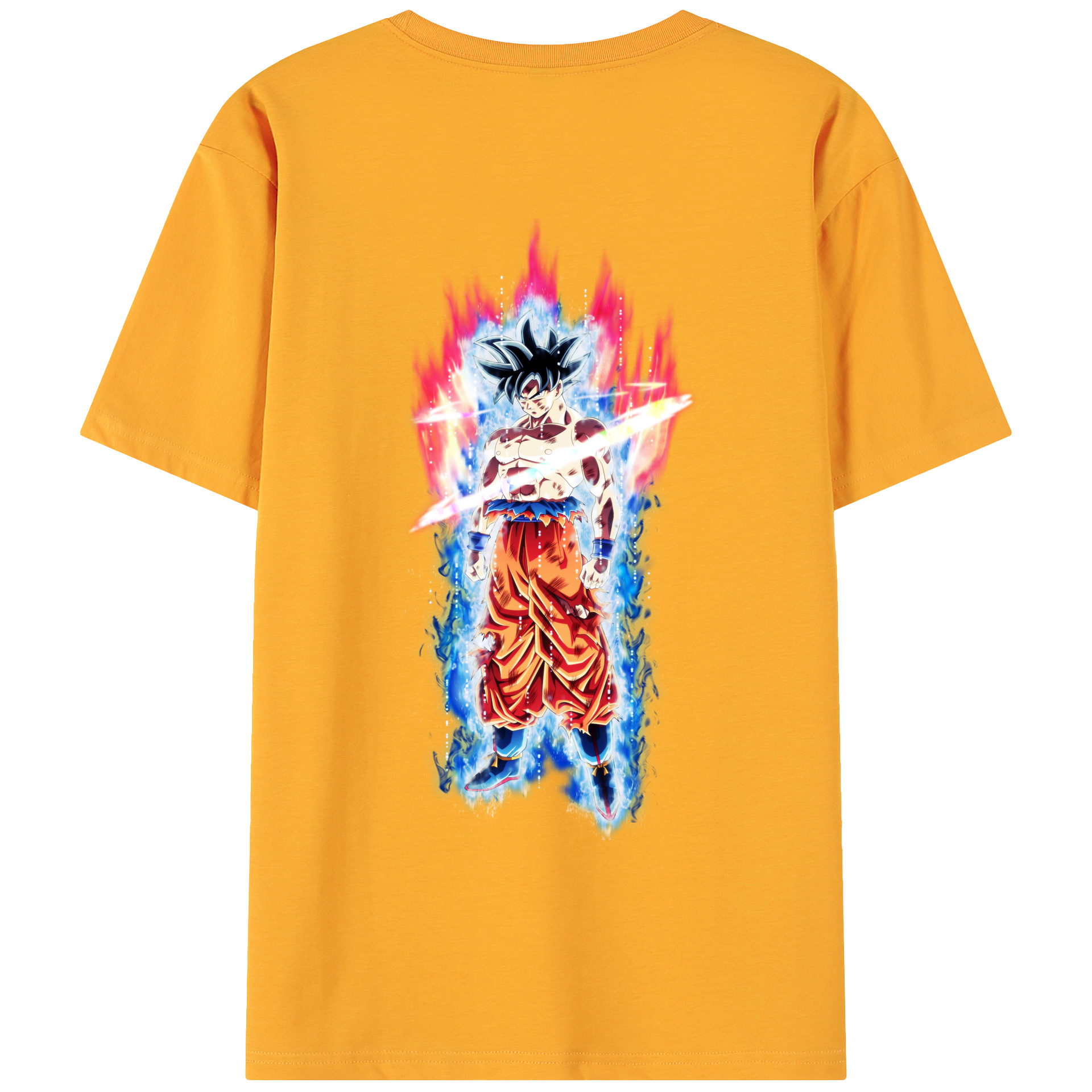 （画像用） ドラゴンボール 孫悟空（そん ごくう）Son Goku カカロット DRAGON BALL Kakarotto 綿100％ メンズ半袖Tシャツ（バックプリント） 通気性