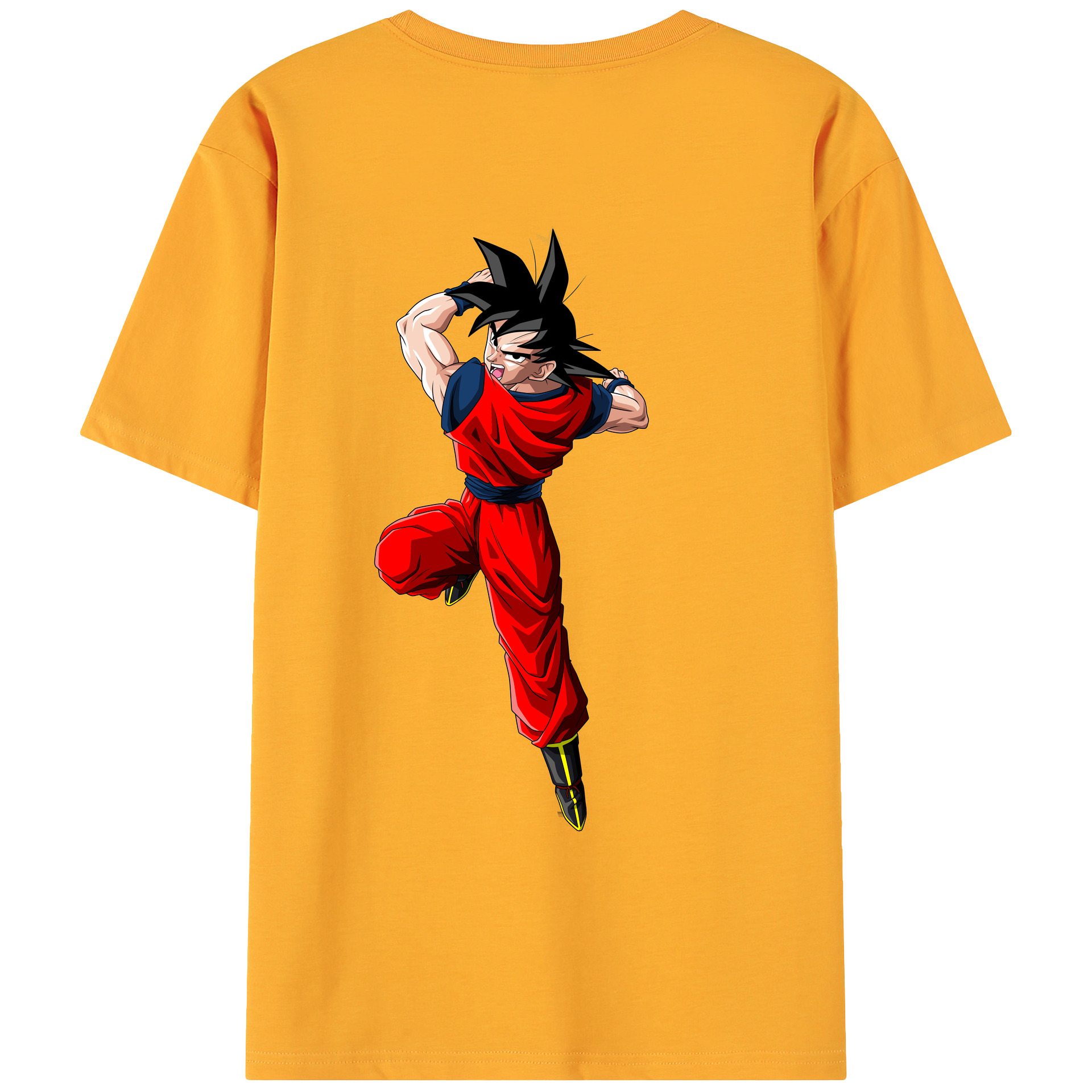 （画像用） ドラゴンボール 孫悟空（そん ごくう）Son Goku カカロット DRAGON BALL Kakarotto 綿100％ メンズ半袖Tシャツ（バックプリント） 通気性