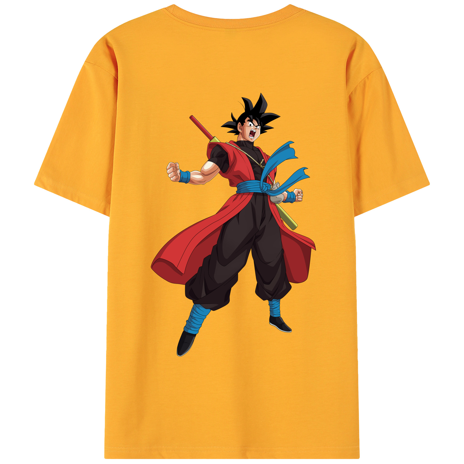 （画像用） ドラゴンボール 孫悟空（そん ごくう）Son Goku カカロット DRAGON BALL Kakarotto 綿100％ メンズ半袖Tシャツ（バックプリント） 通気性