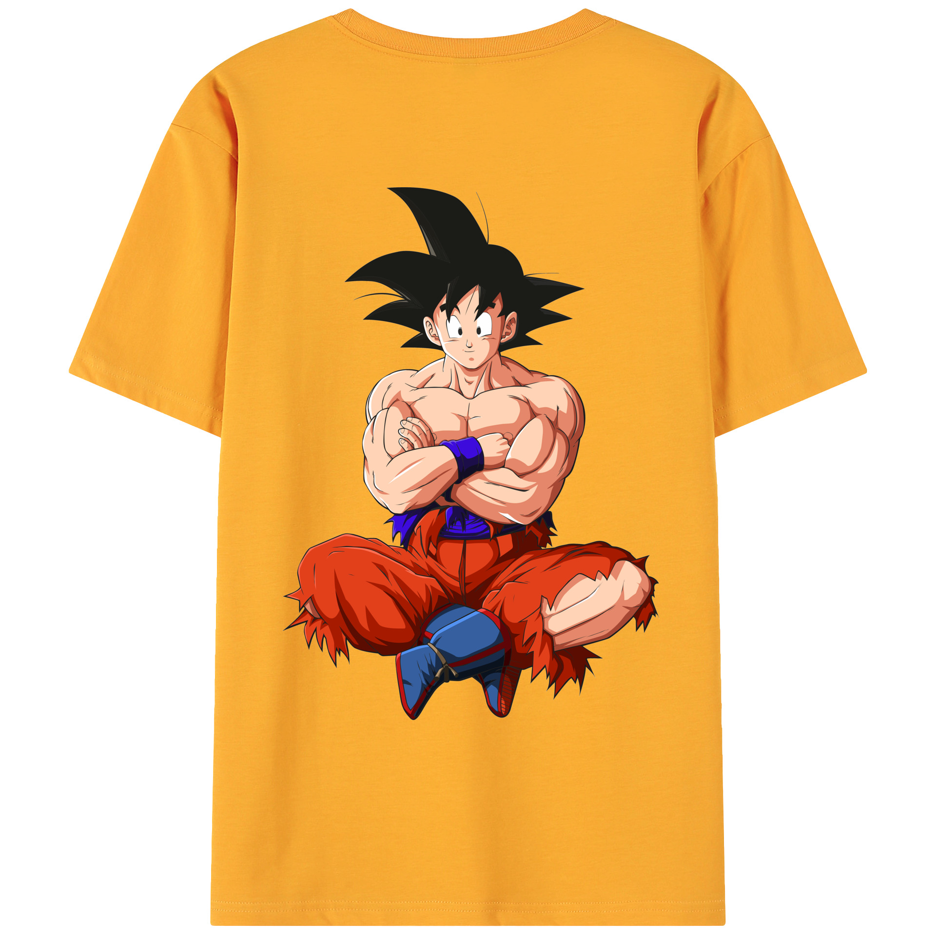 （画像用） ドラゴンボール 孫悟空（そん ごくう）Son Goku カカロット DRAGON BALL Kakarotto 綿100％ メンズ半袖Tシャツ（バックプリント） 通気性