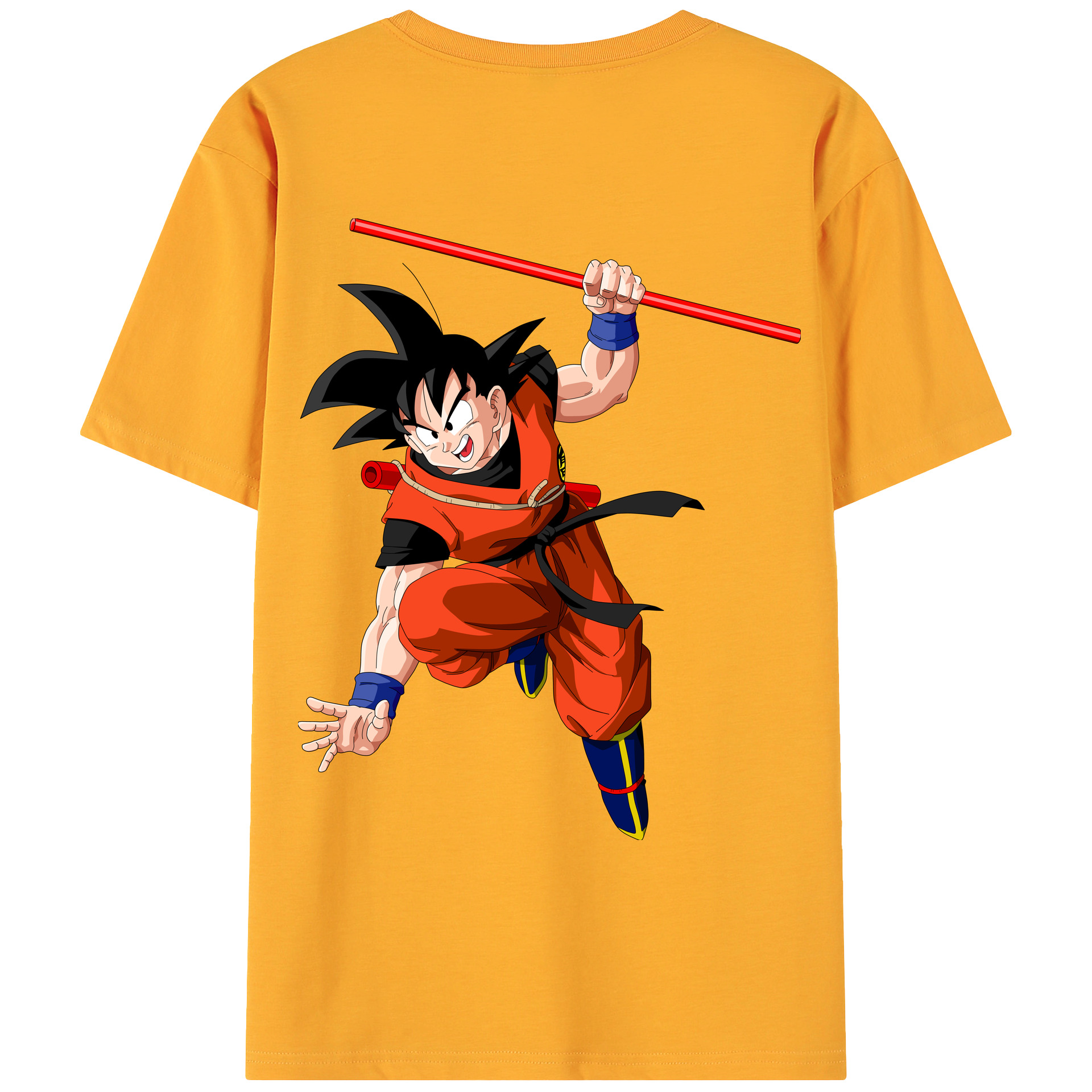 （画像用） ドラゴンボール 孫悟空（そん ごくう）Son Goku カカロット DRAGON BALL Kakarotto 綿100％ メンズ半袖Tシャツ（バックプリント） 通気性
