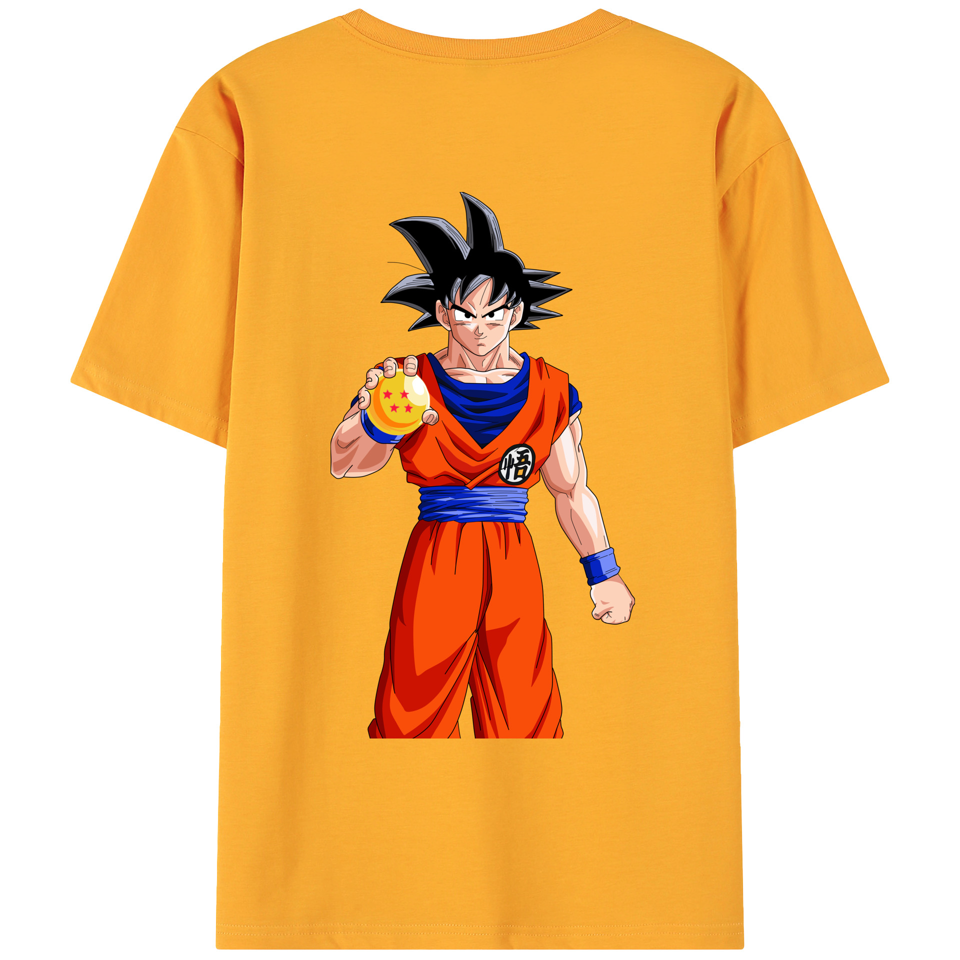 （画像用） ドラゴンボール 孫悟空（そん ごくう）Son Goku カカロット DRAGON BALL Kakarotto 綿100％ メンズ半袖Tシャツ（バックプリント） 通気性