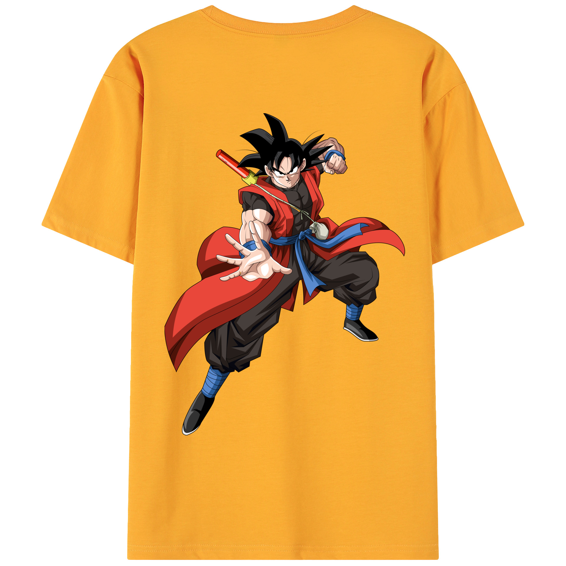 （画像用） ドラゴンボール 孫悟空（そん ごくう）Son Goku カカロット DRAGON BALL Kakarotto 綿100％ メンズ半袖Tシャツ（バックプリント） 通気性