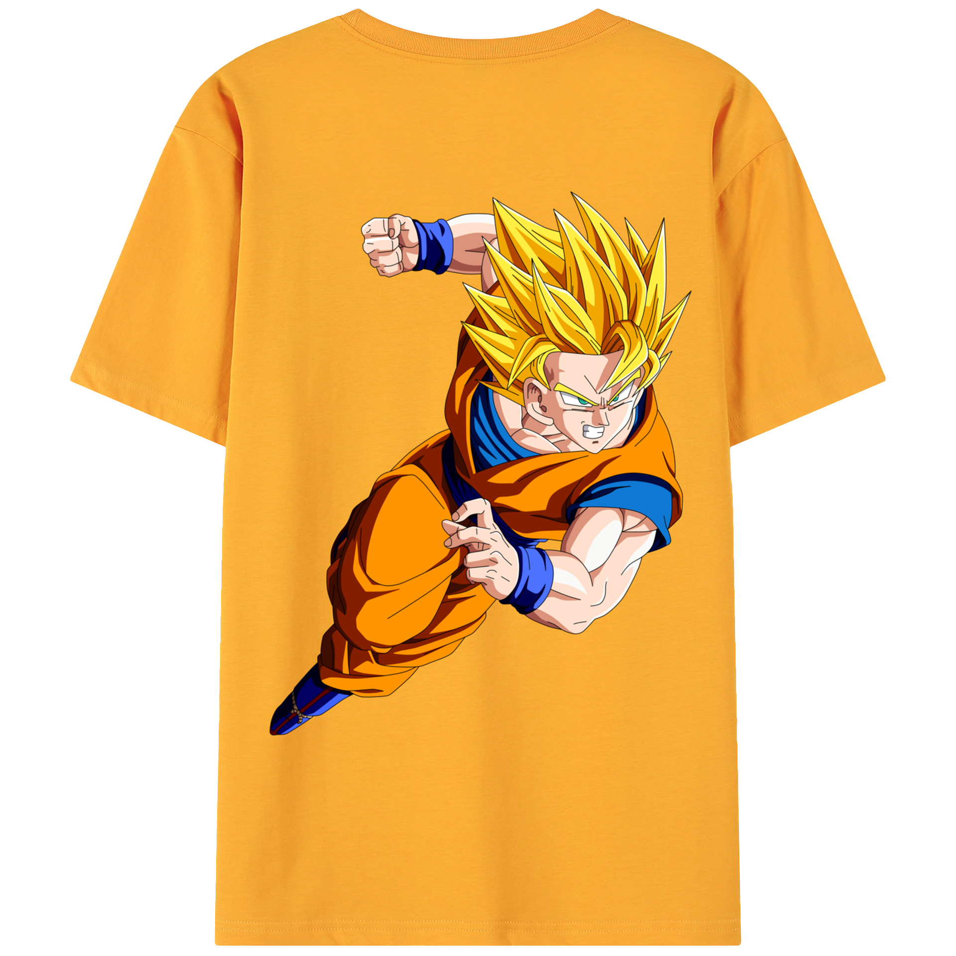 （画像用） ドラゴンボール 孫悟空（そん ごくう）Son Goku カカロット DRAGON BALL Kakarotto 綿100％ メンズ半袖Tシャツ（バックプリント） 通気性