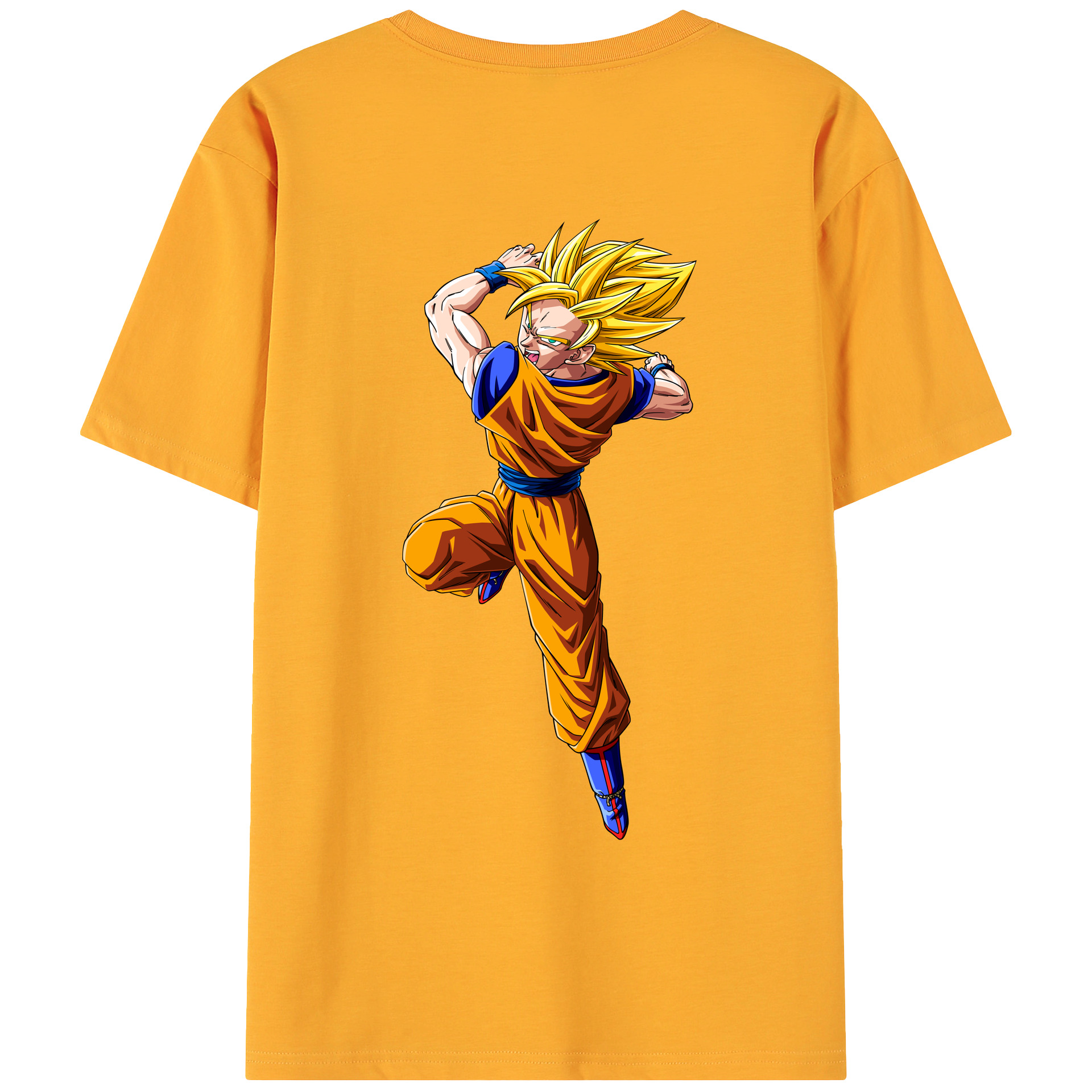 （画像用） ドラゴンボール 孫悟空（そん ごくう）Son Goku カカロット DRAGON BALL Kakarotto 綿100％ メンズ半袖Tシャツ（バックプリント） 通気性