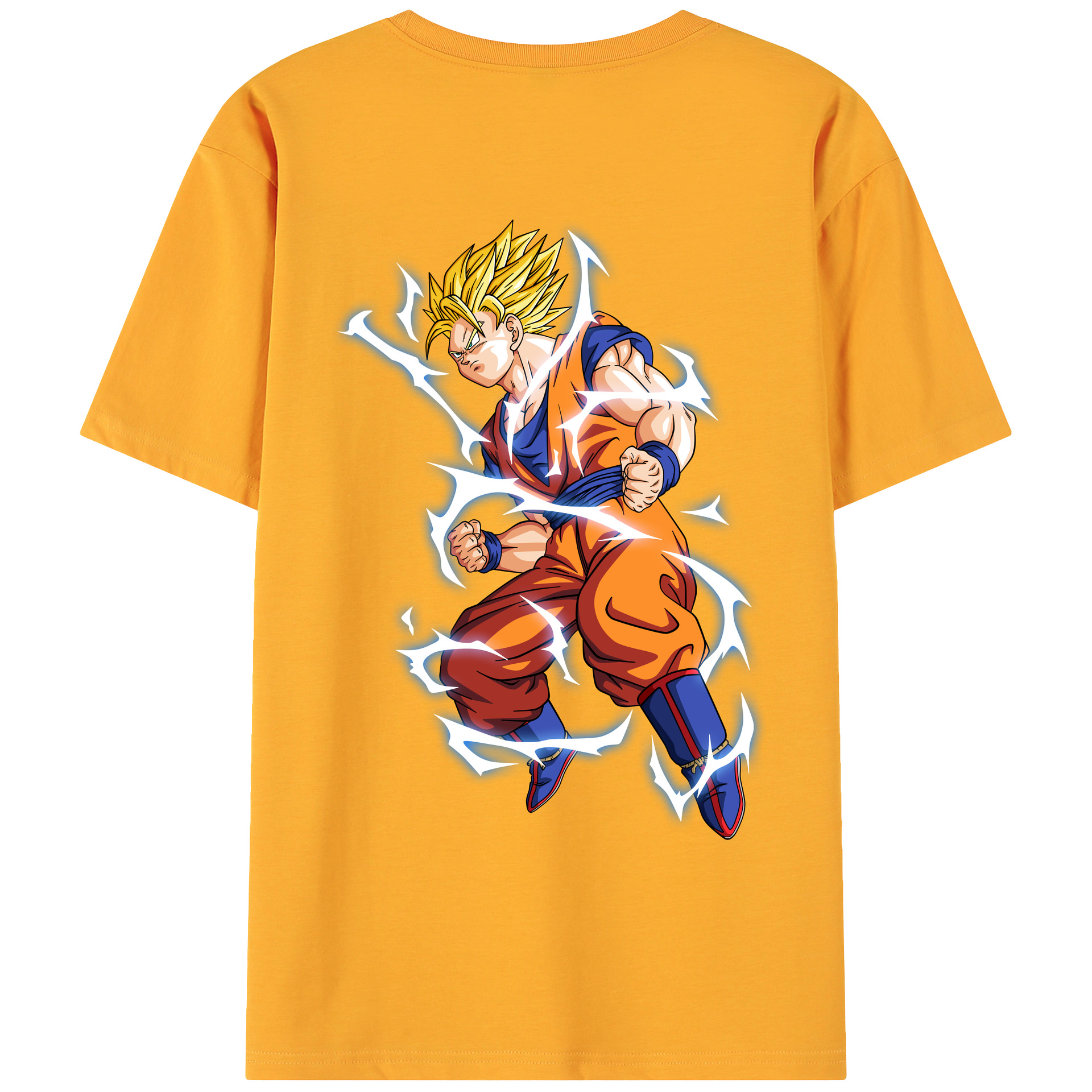 （画像用） ドラゴンボール 孫悟空（そん ごくう）Son Goku カカロット DRAGON BALL Kakarotto 綿100％ メンズ半袖Tシャツ（バックプリント） 通気性