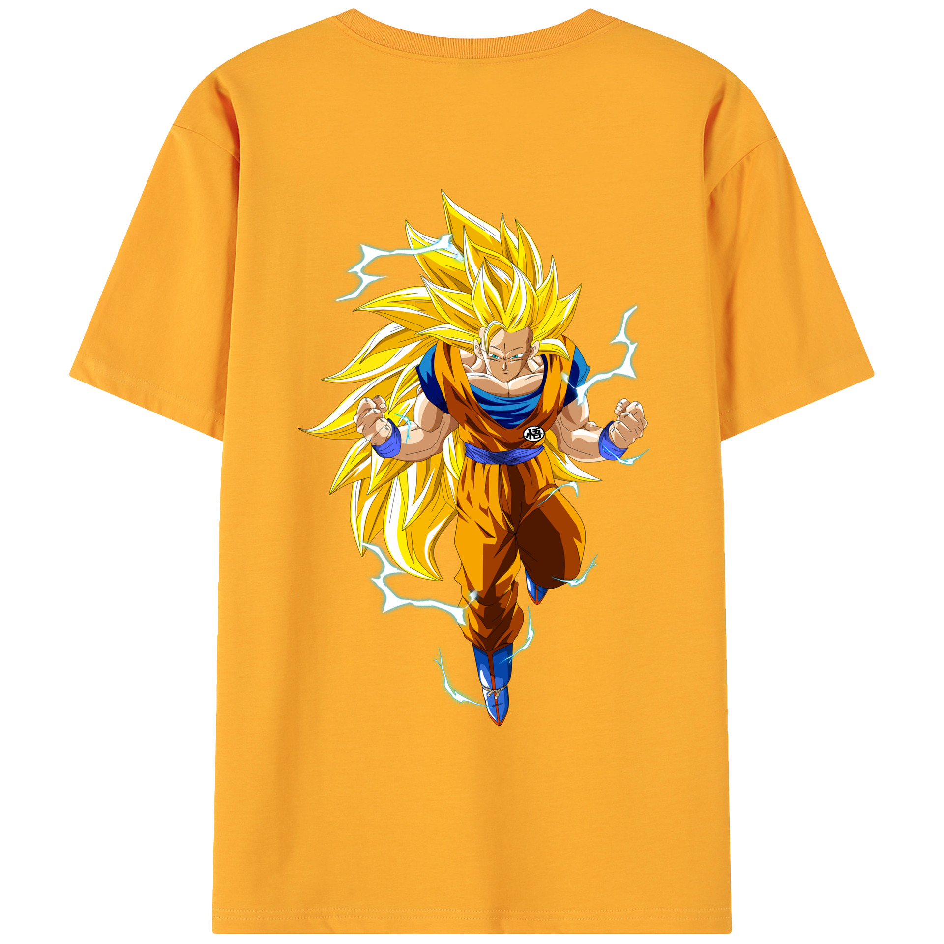 （画像用） ドラゴンボール 孫悟空（そん ごくう）Son Goku カカロット DRAGON BALL Kakarotto 綿100％ メンズ半袖Tシャツ（バックプリント） 通気性