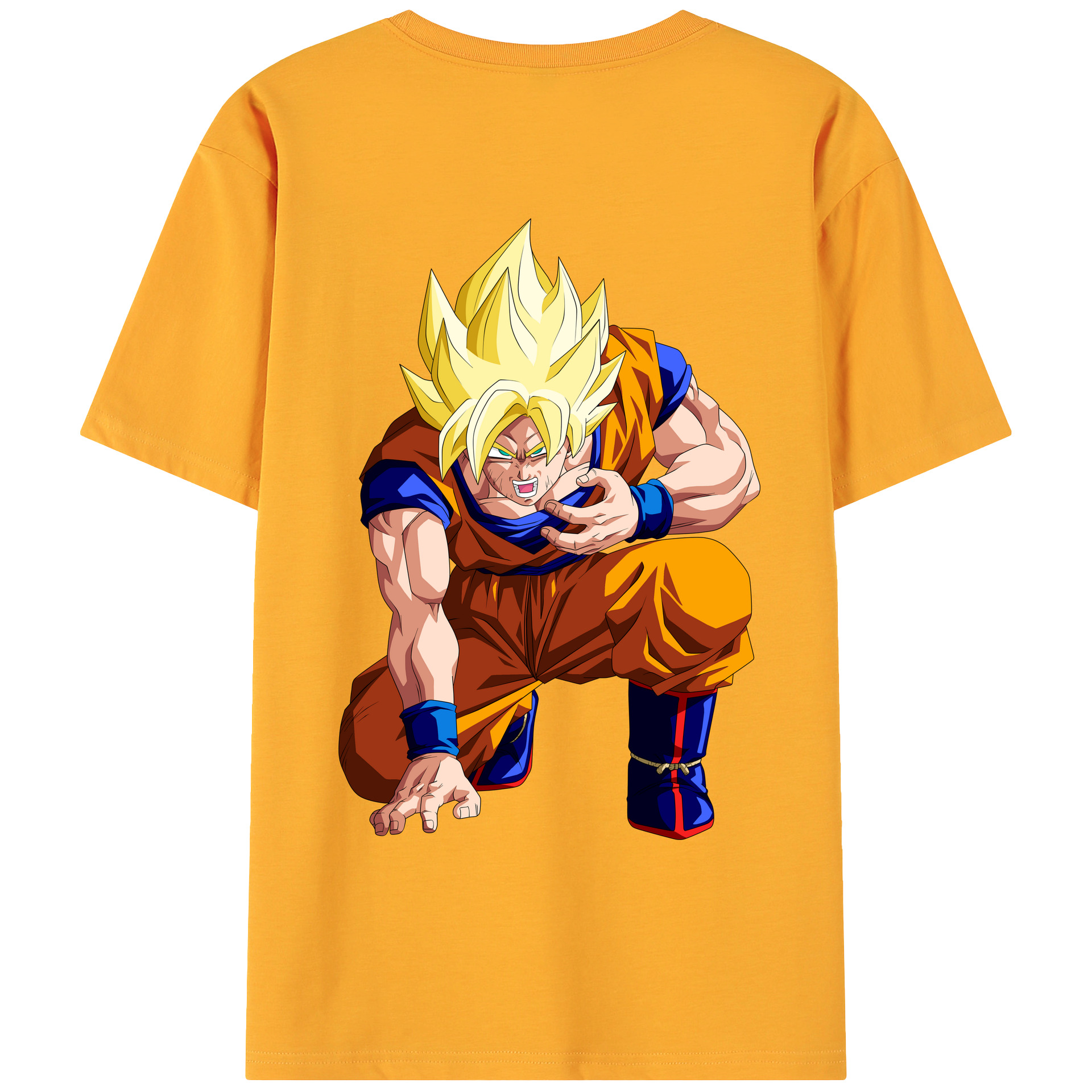 （画像用） ドラゴンボール 孫悟空（そん ごくう）Son Goku カカロット DRAGON BALL Kakarotto 綿100％ メンズ半袖Tシャツ（バックプリント） 通気性