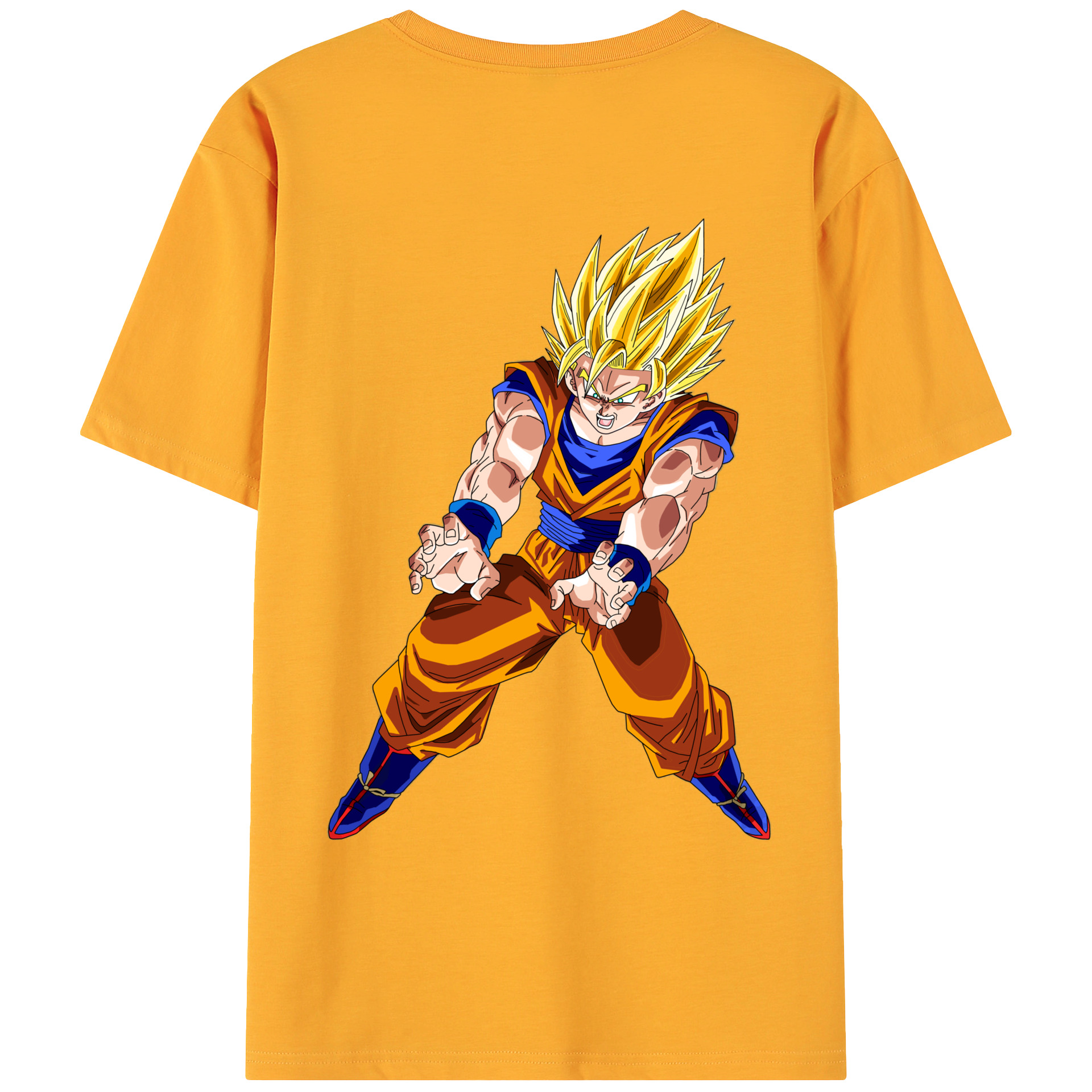 （画像用） ドラゴンボール 孫悟空（そん ごくう）Son Goku カカロット DRAGON BALL Kakarotto 綿100％ メンズ半袖Tシャツ（バックプリント） 通気性