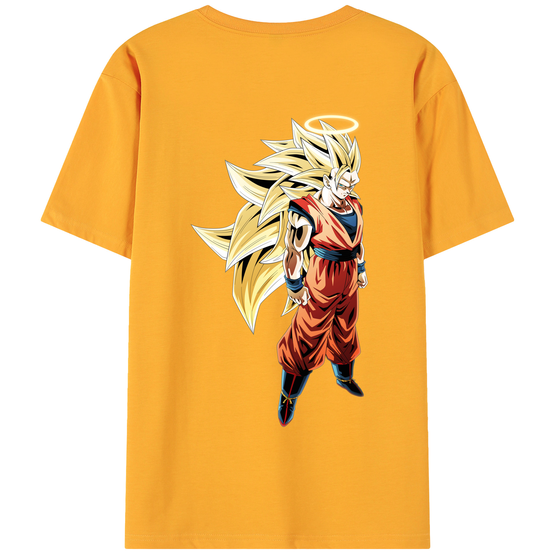 （画像用） ドラゴンボール 孫悟空（そん ごくう）Son Goku カカロット DRAGON BALL Kakarotto 綿100％ メンズ半袖Tシャツ（バックプリント） 通気性