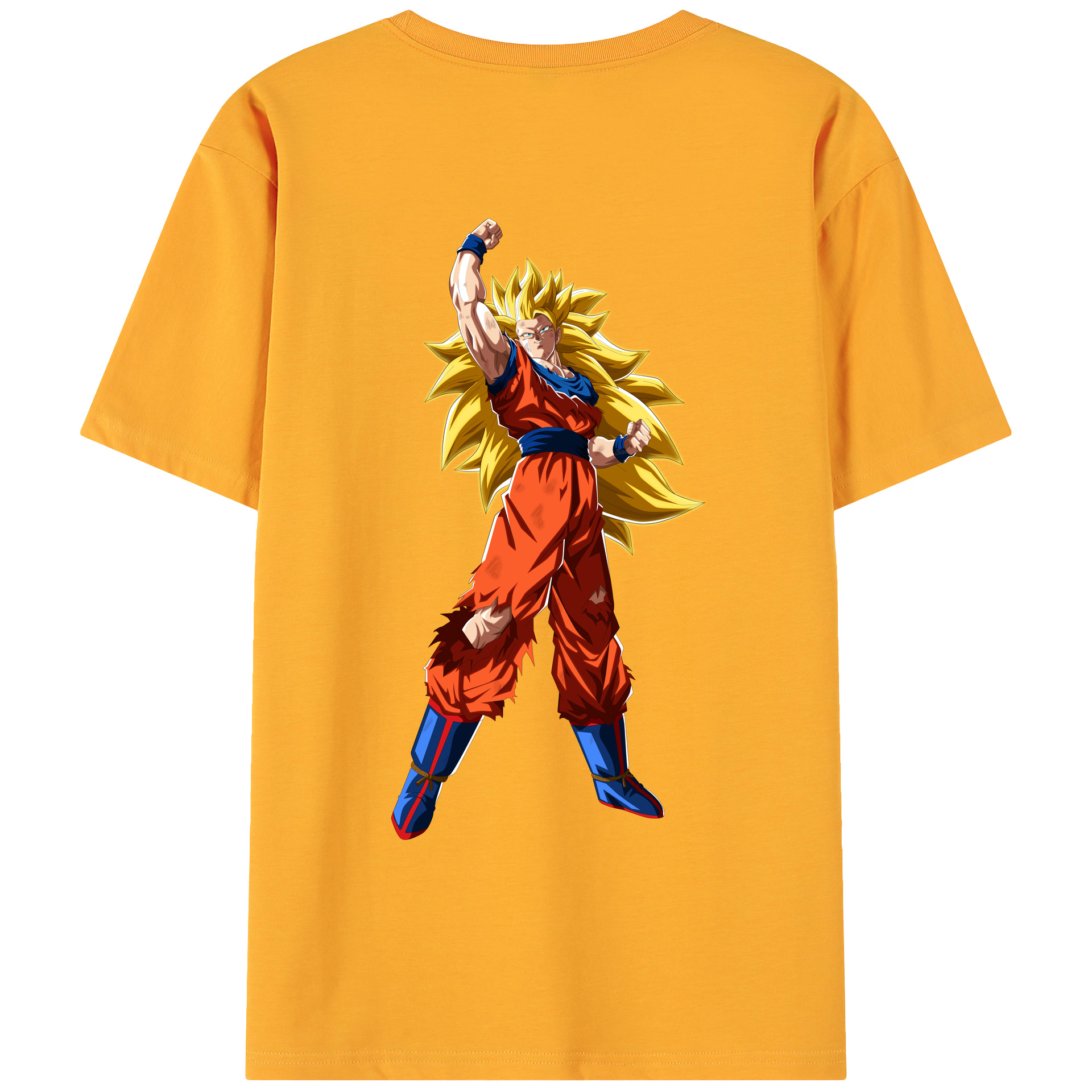 （画像用） ドラゴンボール 孫悟空（そん ごくう）Son Goku カカロット DRAGON BALL Kakarotto 綿100％ メンズ半袖Tシャツ（バックプリント） 通気性