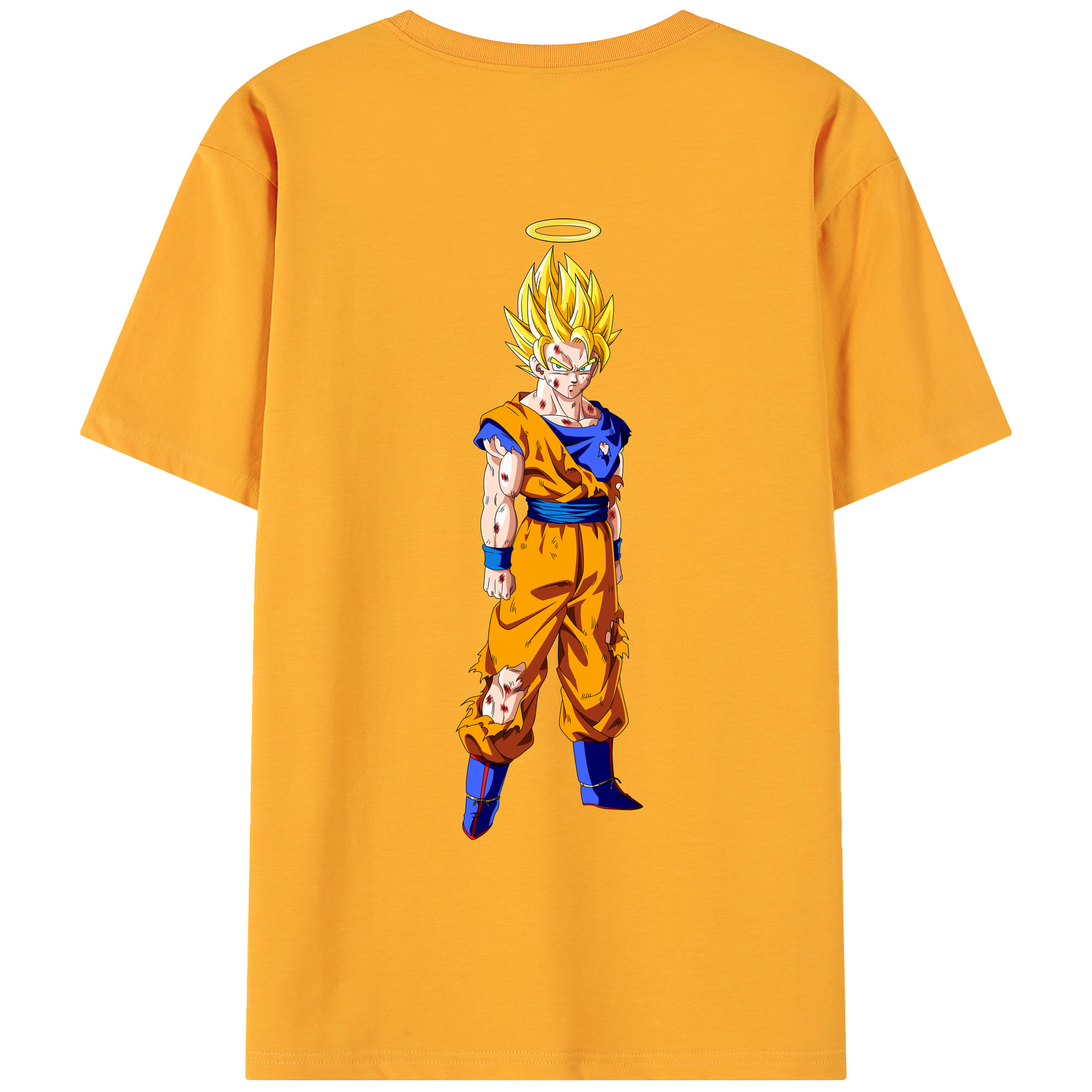 （画像用） ドラゴンボール 孫悟空（そん ごくう）Son Goku カカロット DRAGON BALL Kakarotto 綿100％ メンズ半袖Tシャツ（バックプリント） 通気性