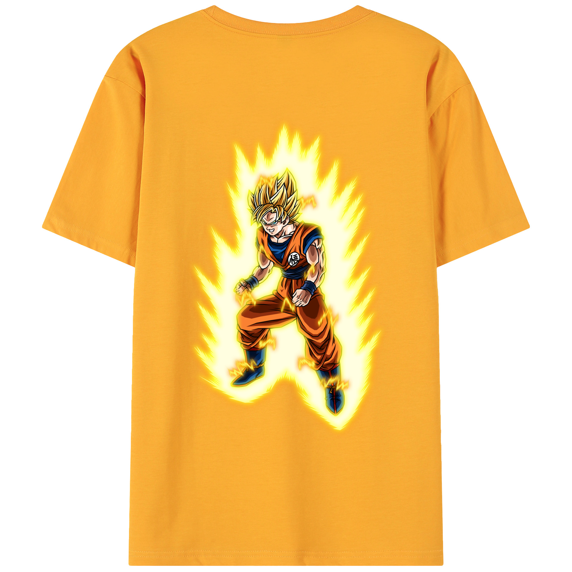 （画像用） ドラゴンボール 孫悟空（そん ごくう）Son Goku カカロット DRAGON BALL Kakarotto 綿100％ メンズ半袖Tシャツ（バックプリント） 通気性