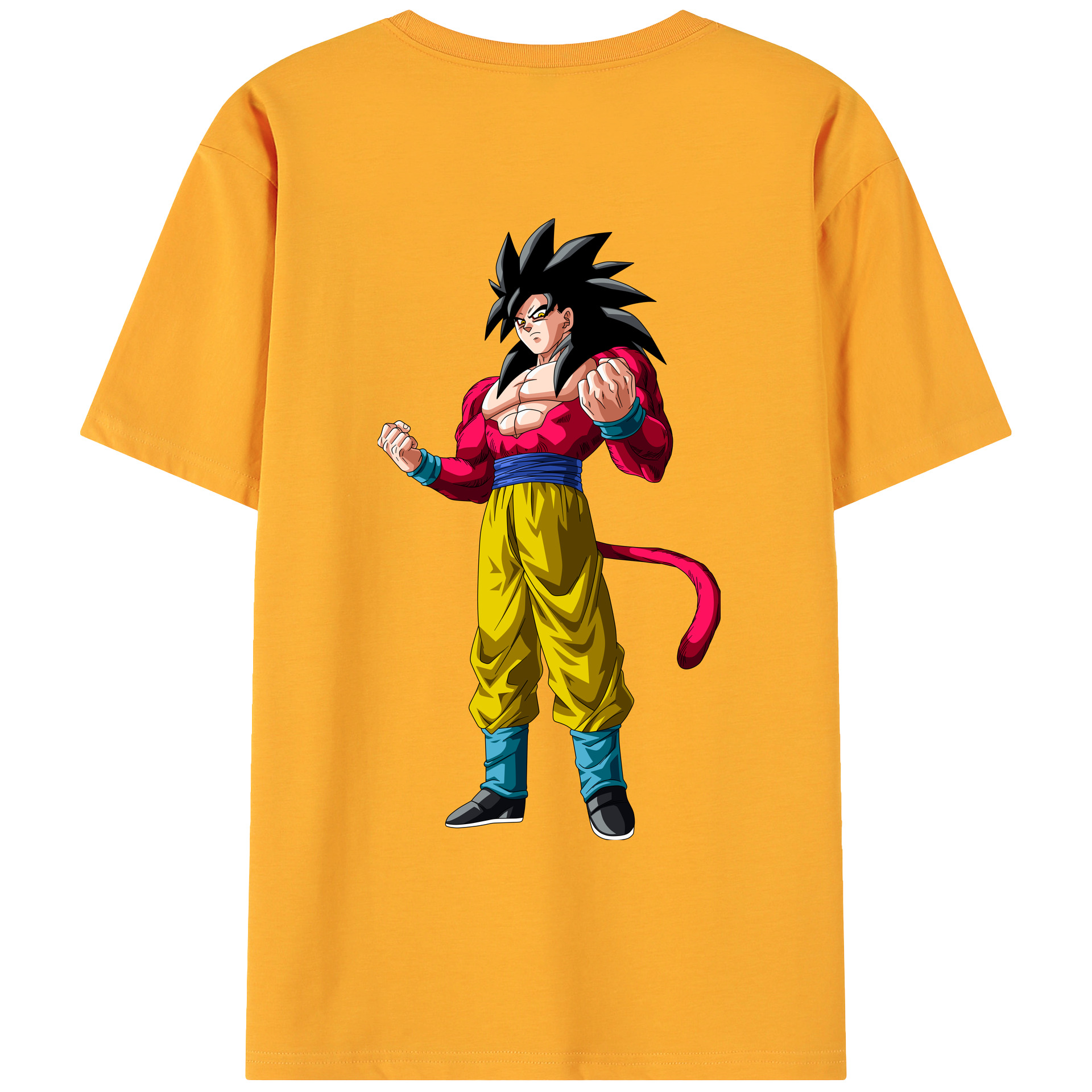 （画像用） ドラゴンボール 孫悟空（そん ごくう）Son Goku カカロット DRAGON BALL Kakarotto 綿100％ メンズ半袖Tシャツ（バックプリント） 通気性
