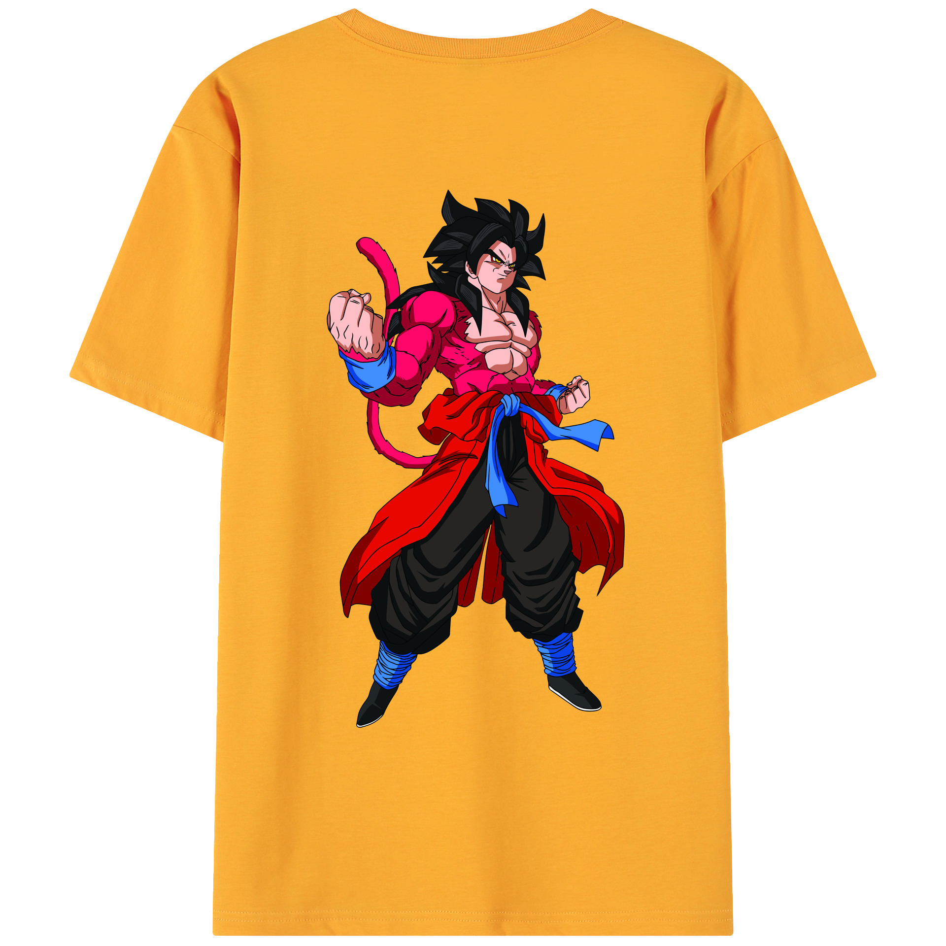 （画像用） ドラゴンボール 孫悟空（そん ごくう）Son Goku カカロット DRAGON BALL Kakarotto 綿100％ メンズ半袖Tシャツ（バックプリント） 通気性