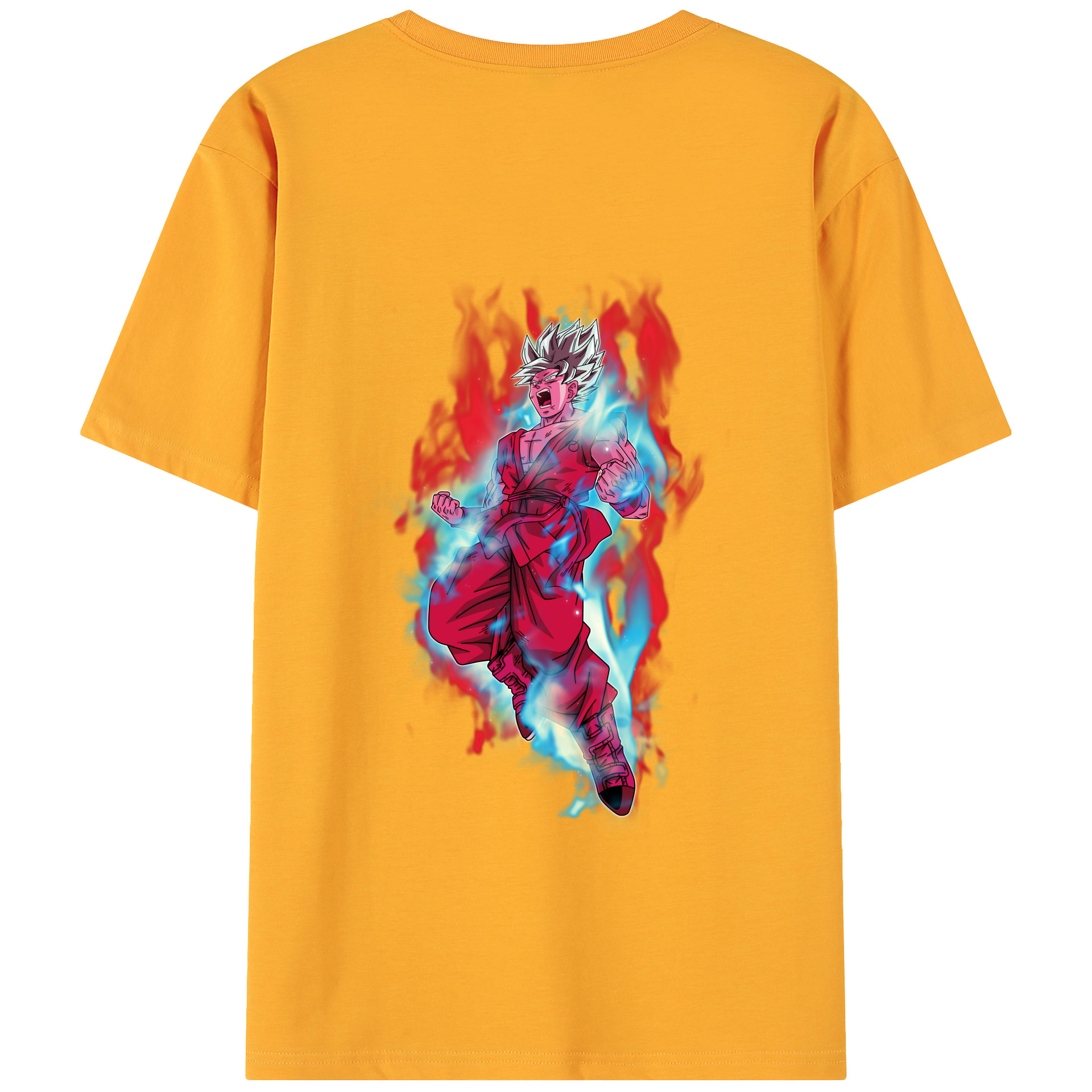 （画像用） ドラゴンボール 孫悟空（そん ごくう）Son Goku カカロット DRAGON BALL Kakarotto 綿100％ メンズ半袖Tシャツ（バックプリント） 通気性