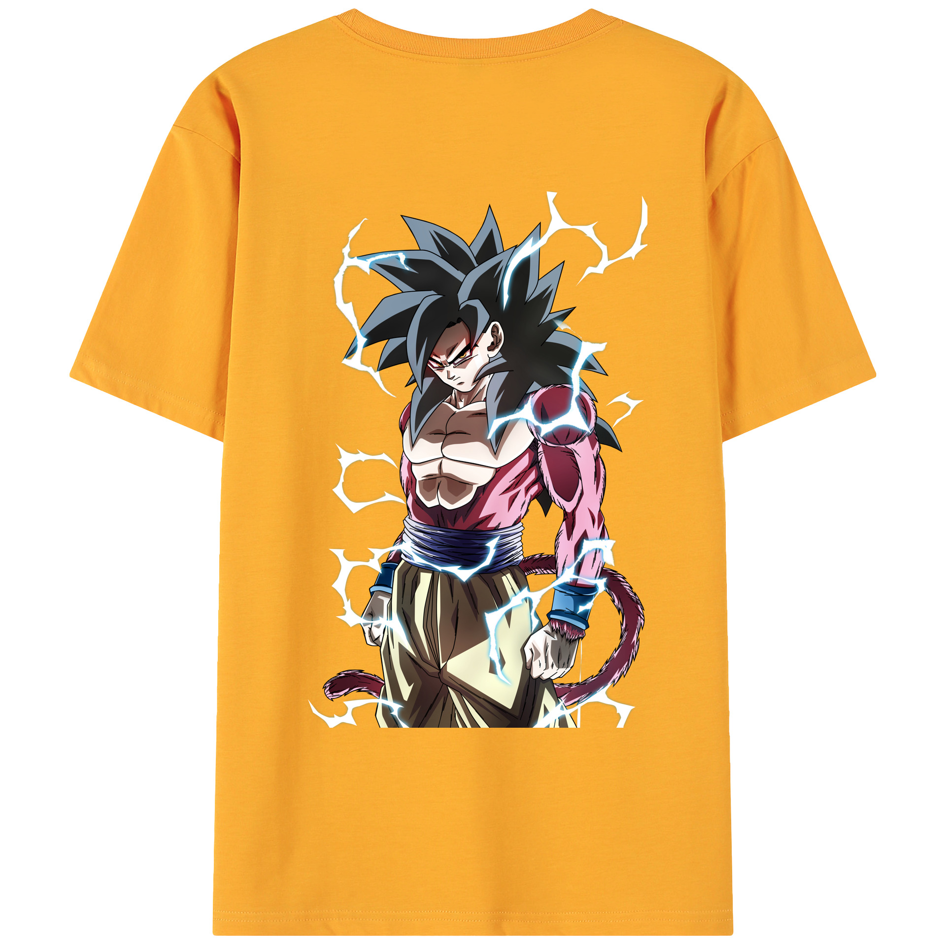 （画像用） ドラゴンボール 孫悟空（そん ごくう）Son Goku カカロット DRAGON BALL Kakarotto 綿100％ メンズ半袖Tシャツ（バックプリント） 通気性