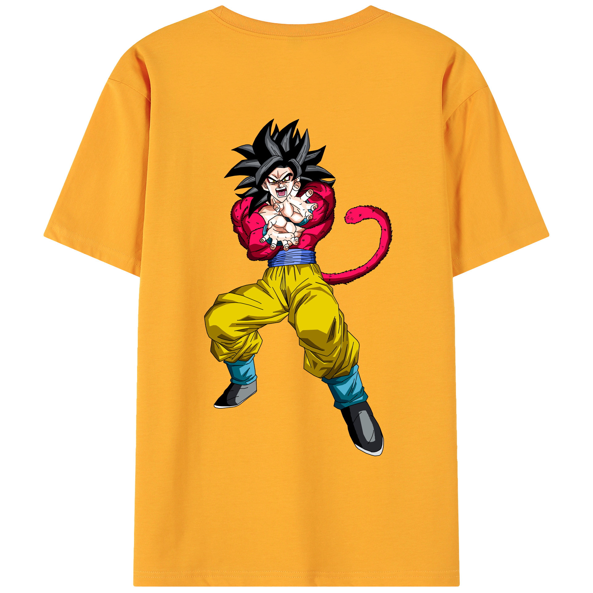 （画像用） ドラゴンボール 孫悟空（そん ごくう）Son Goku カカロット DRAGON BALL Kakarotto 綿100％ メンズ半袖Tシャツ（バックプリント） 通気性