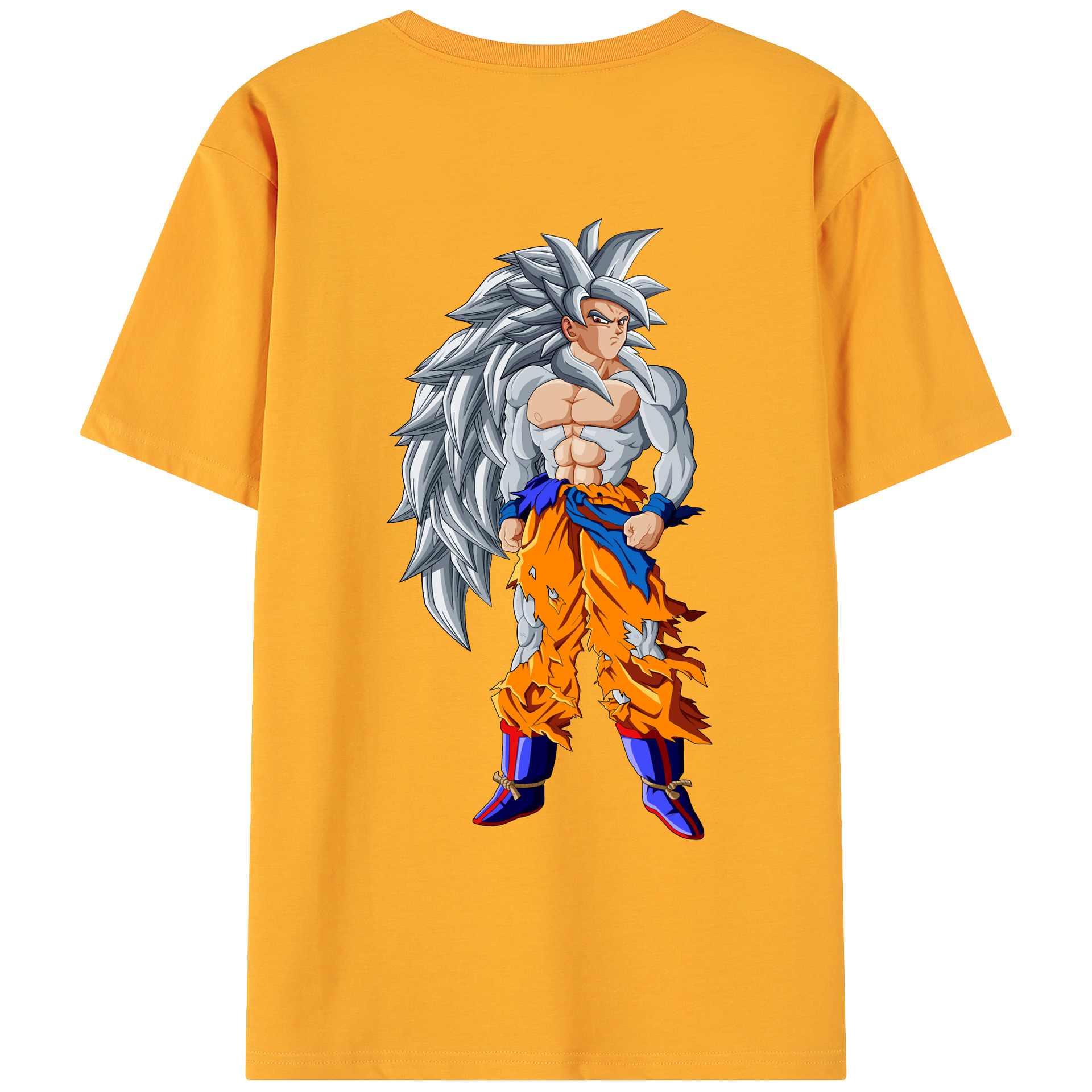 （画像用） ドラゴンボール 孫悟空（そん ごくう）Son Goku カカロット DRAGON BALL Kakarotto 綿100％ メンズ半袖Tシャツ（バックプリント） 通気性